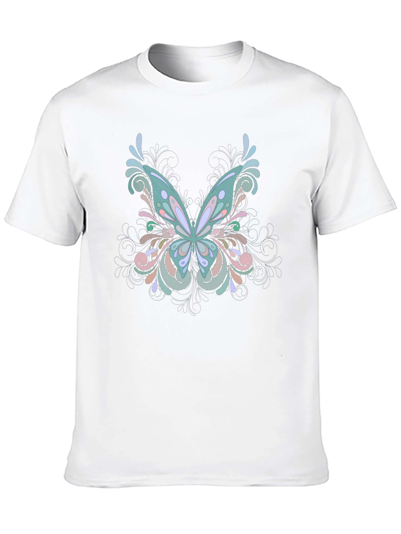 Butterfly Swirl Black T-Shirt