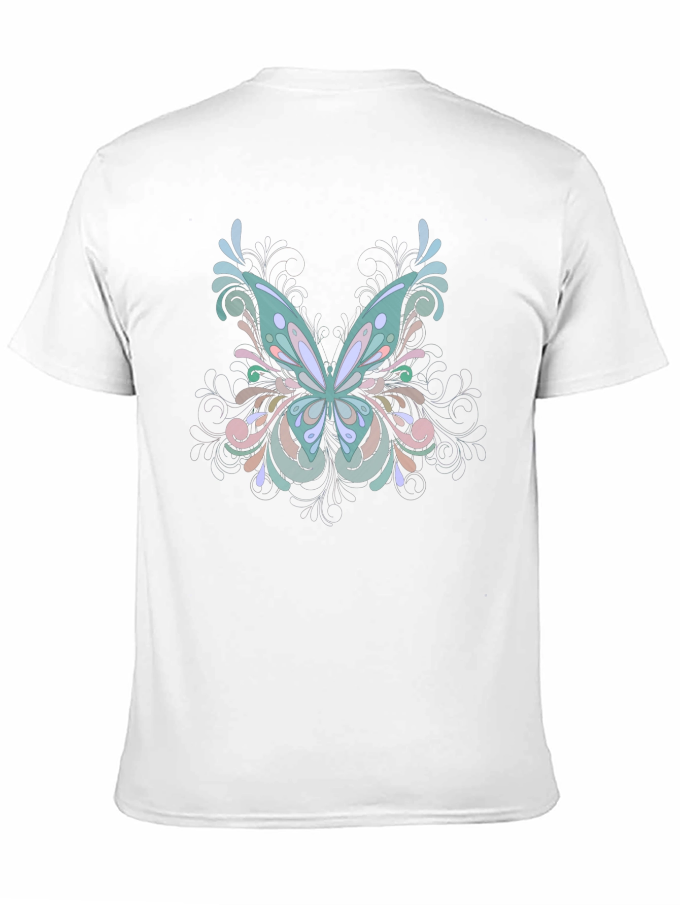 Butterfly Swirl Black T-Shirt