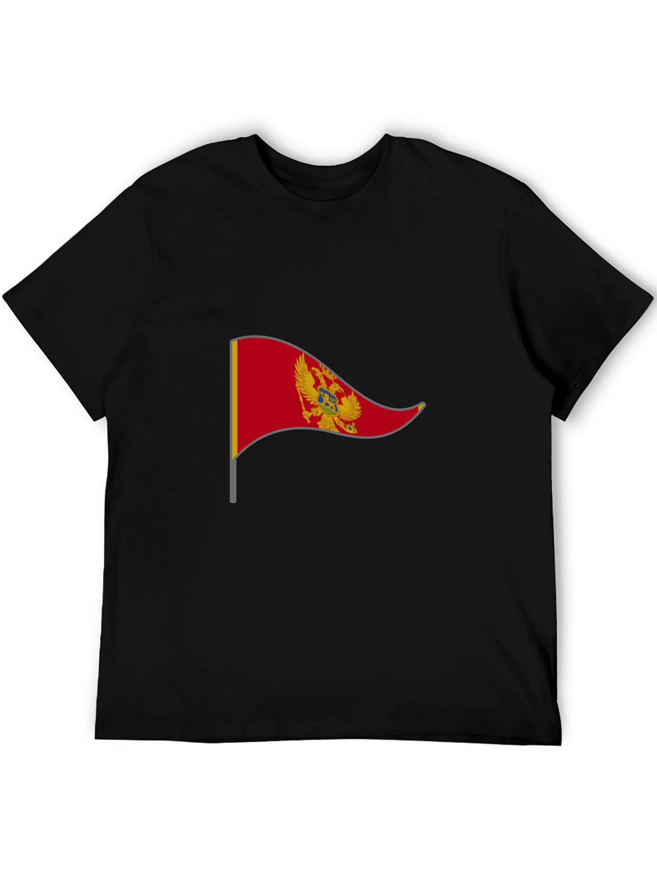 Montenegro Flag T-Shirt | Mens Black Tee
