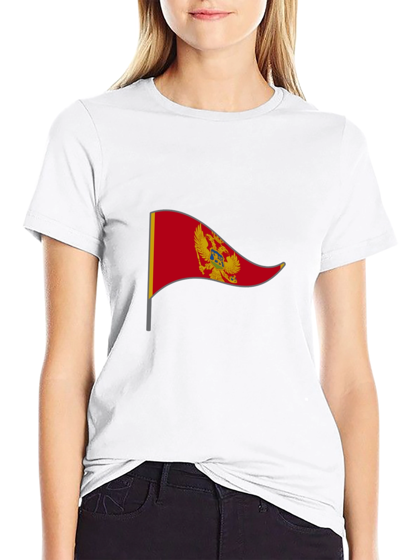 Montenegro Flag T-Shirt | Mens Black Tee