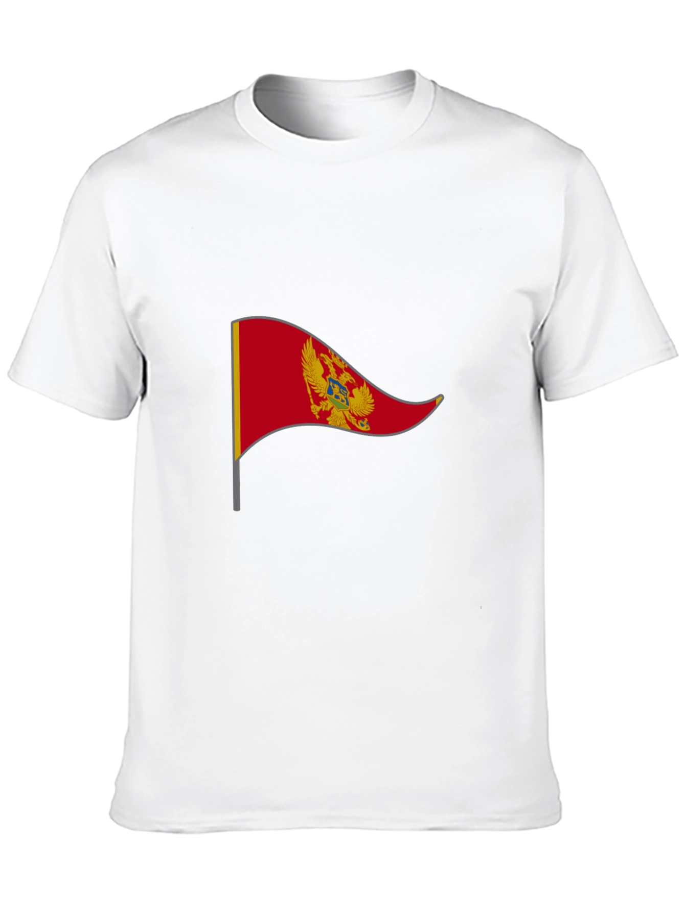 Montenegro Flag T-Shirt | Mens Black Tee