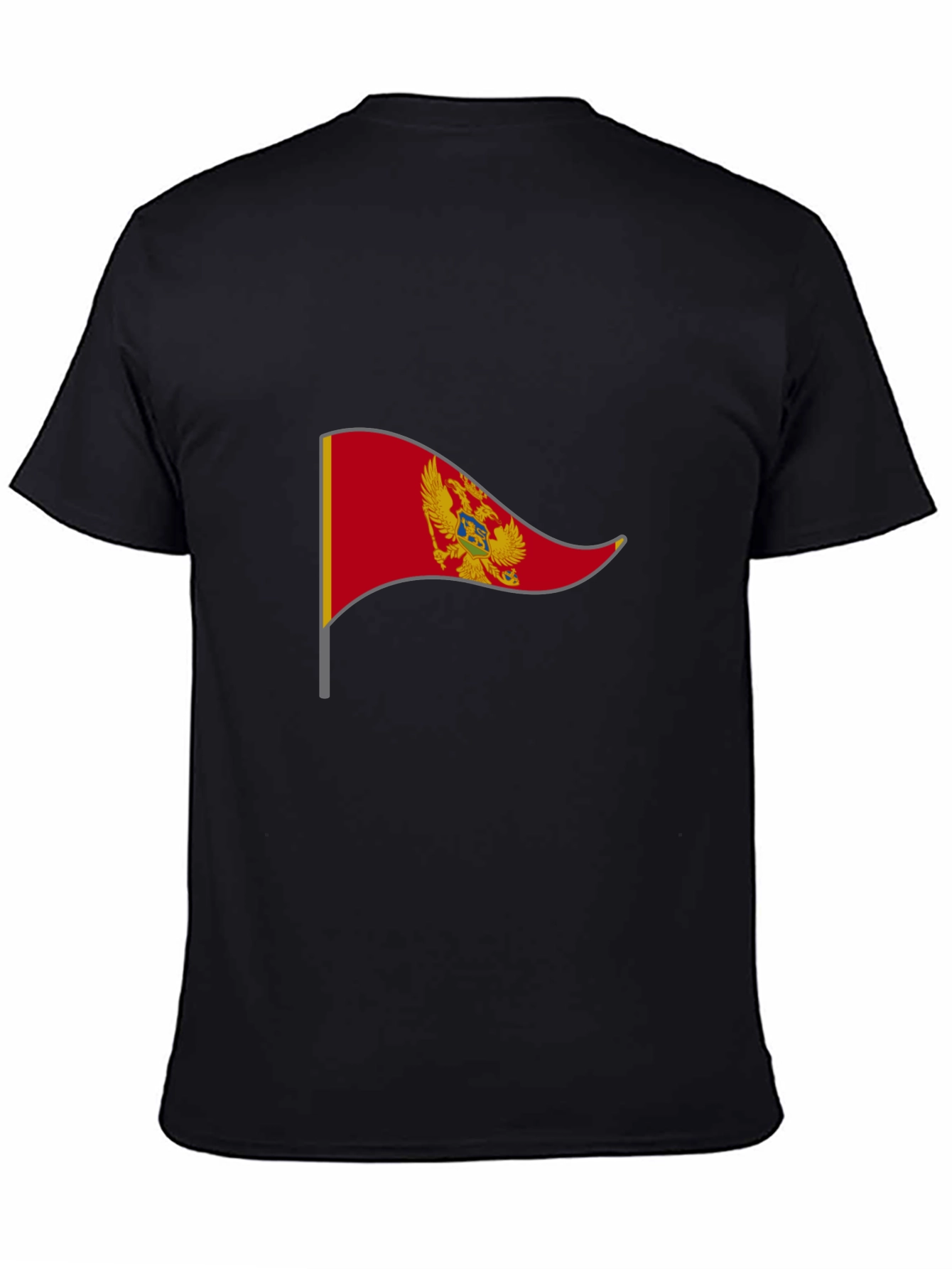 Montenegro Flag T-Shirt | Mens Black Tee