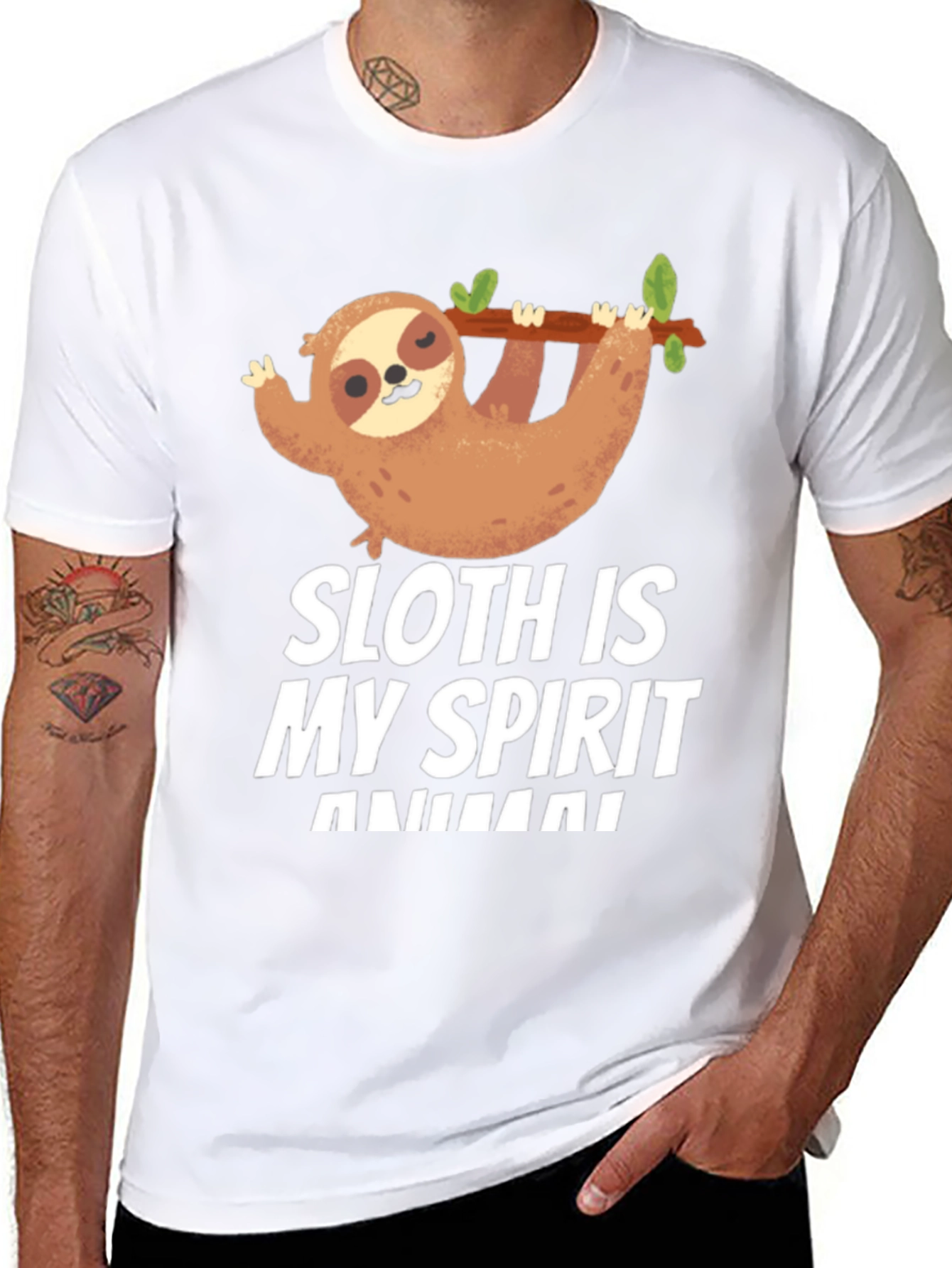 Sloth Spirit Animal T-Shirt Funny Cute Graphic Tee
