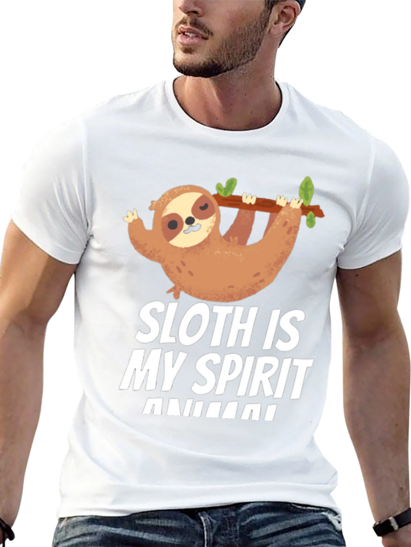 Sloth Spirit Animal T-Shirt Funny Cute Graphic Tee