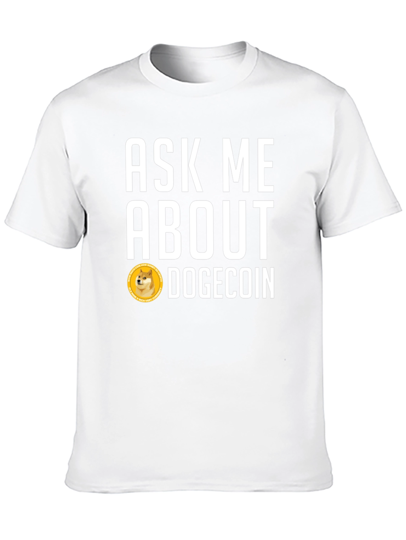 Ask Me About Dogecoin Graphic Tee - Black
