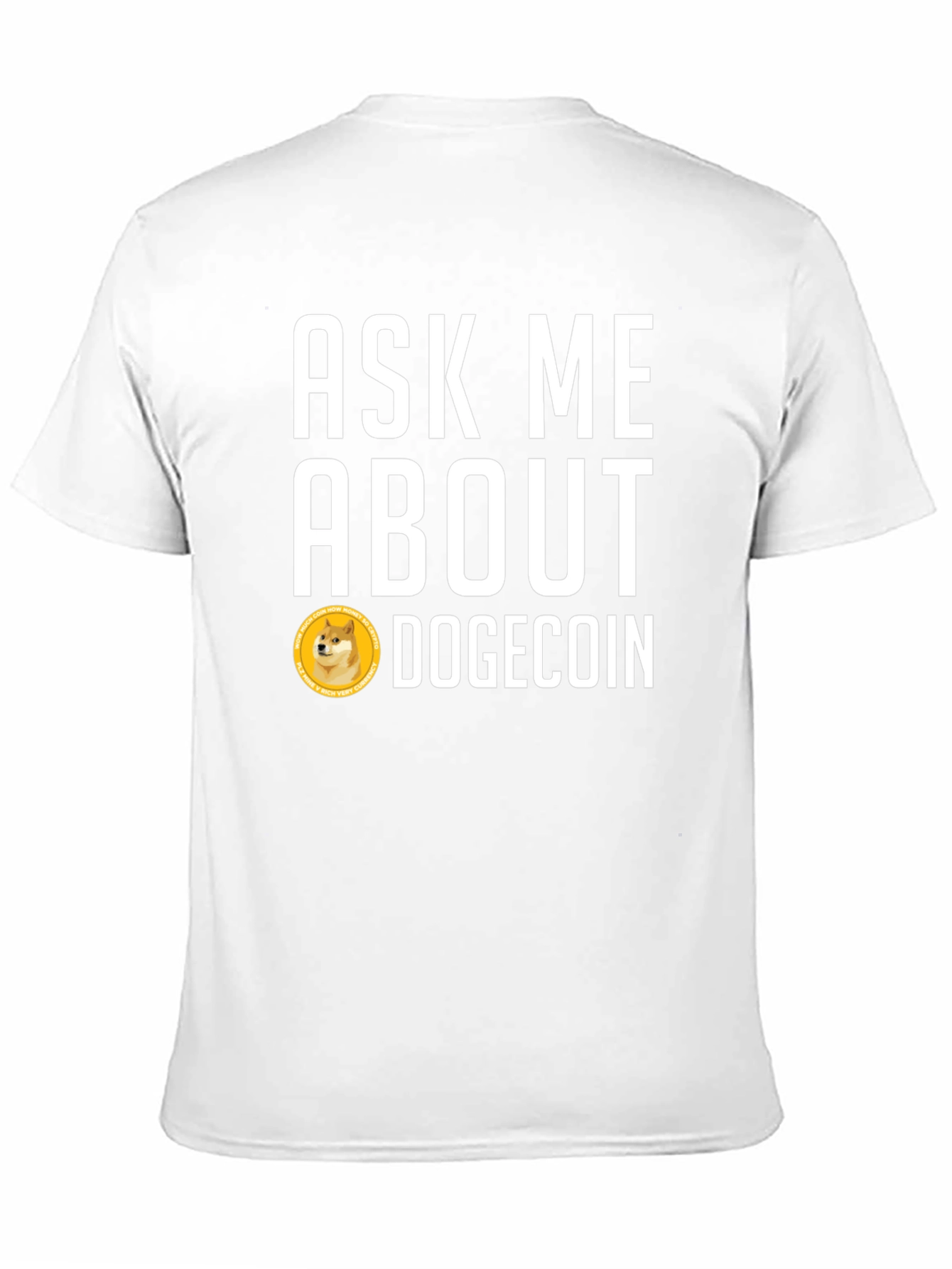 Ask Me About Dogecoin Graphic Tee - Black