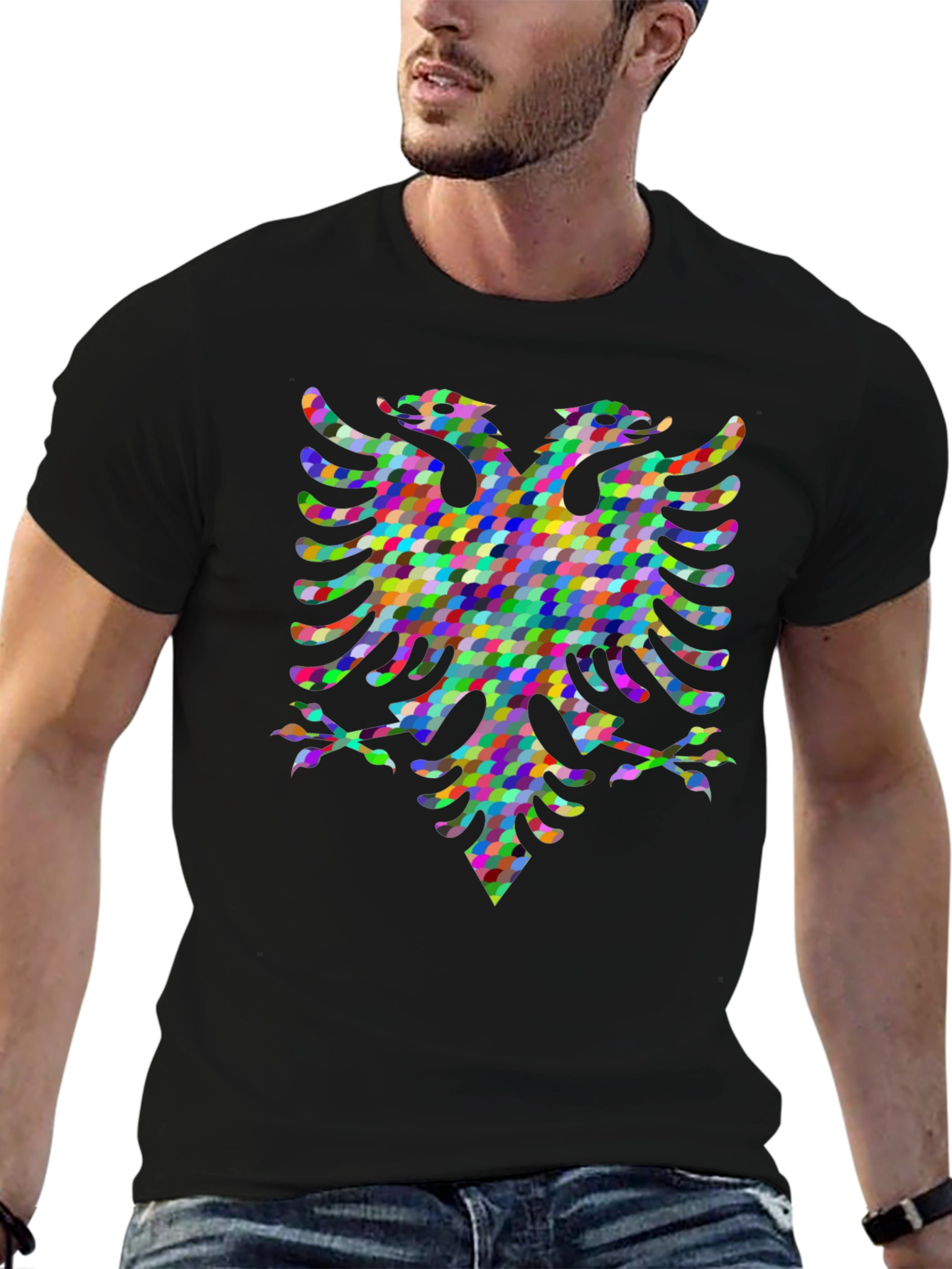 Colorful Eagle Graphic T-Shirt