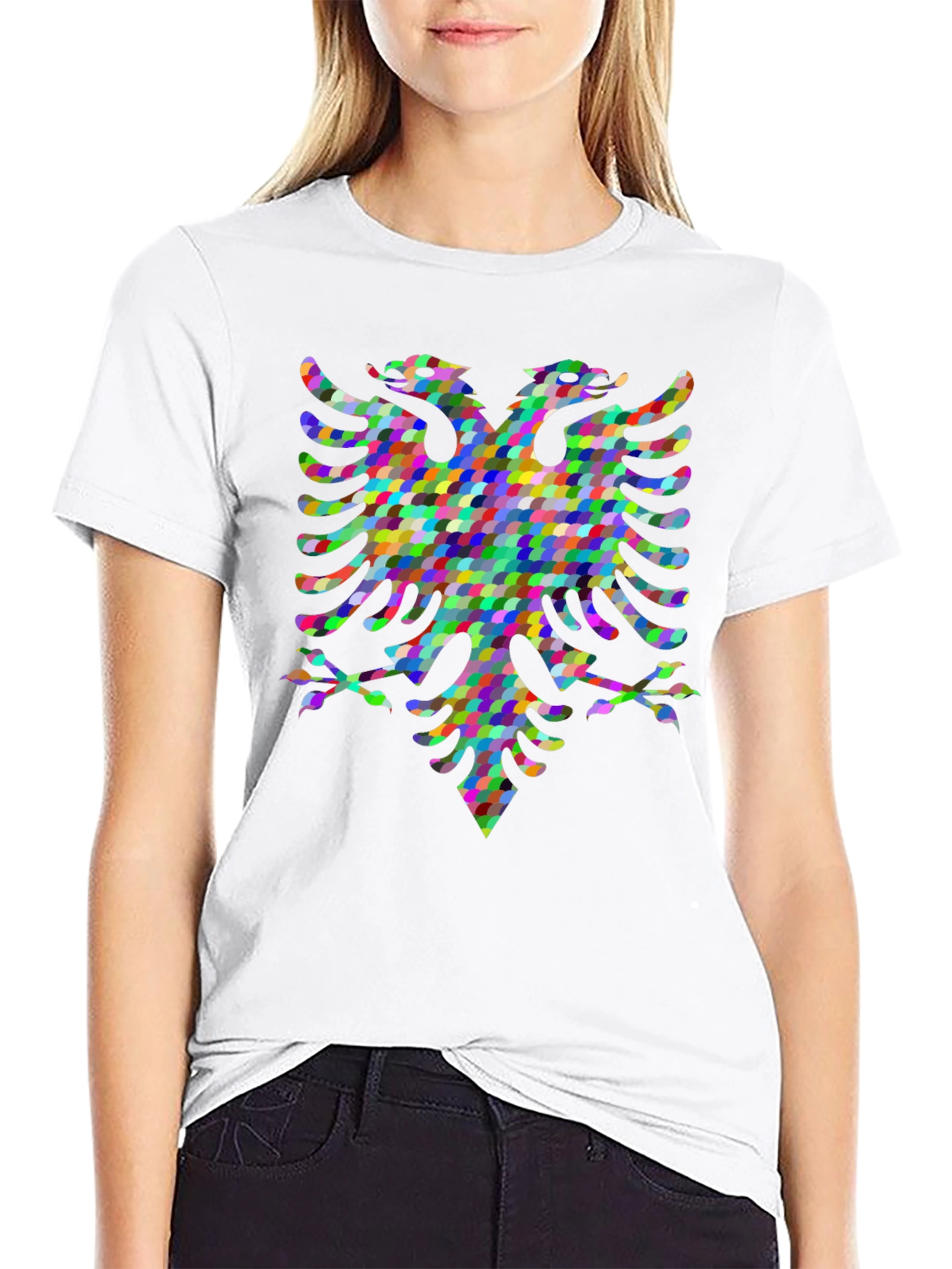 Colorful Eagle Graphic T-Shirt