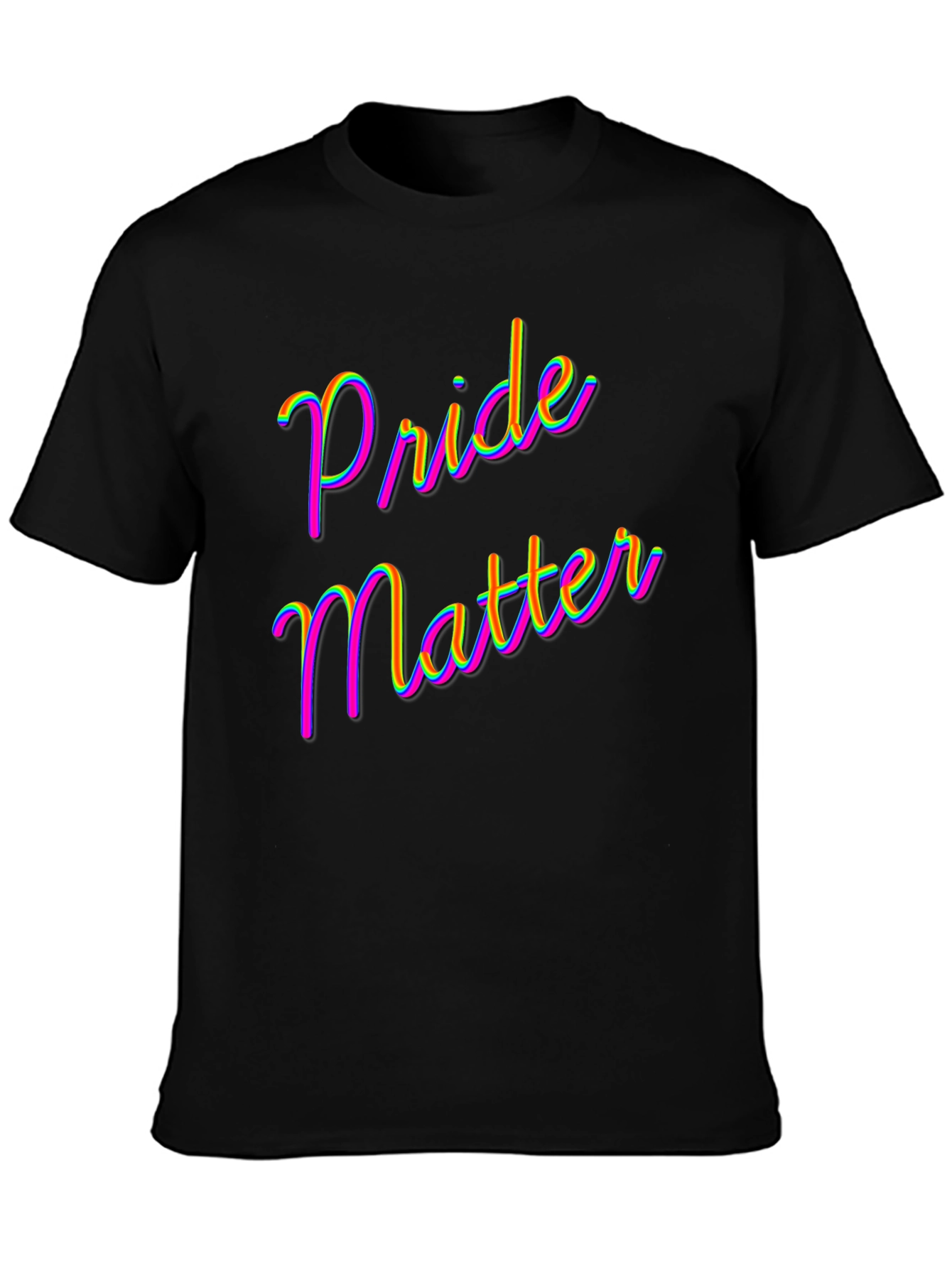 Pride Matter T-Shirt - Rainbow Text Tee