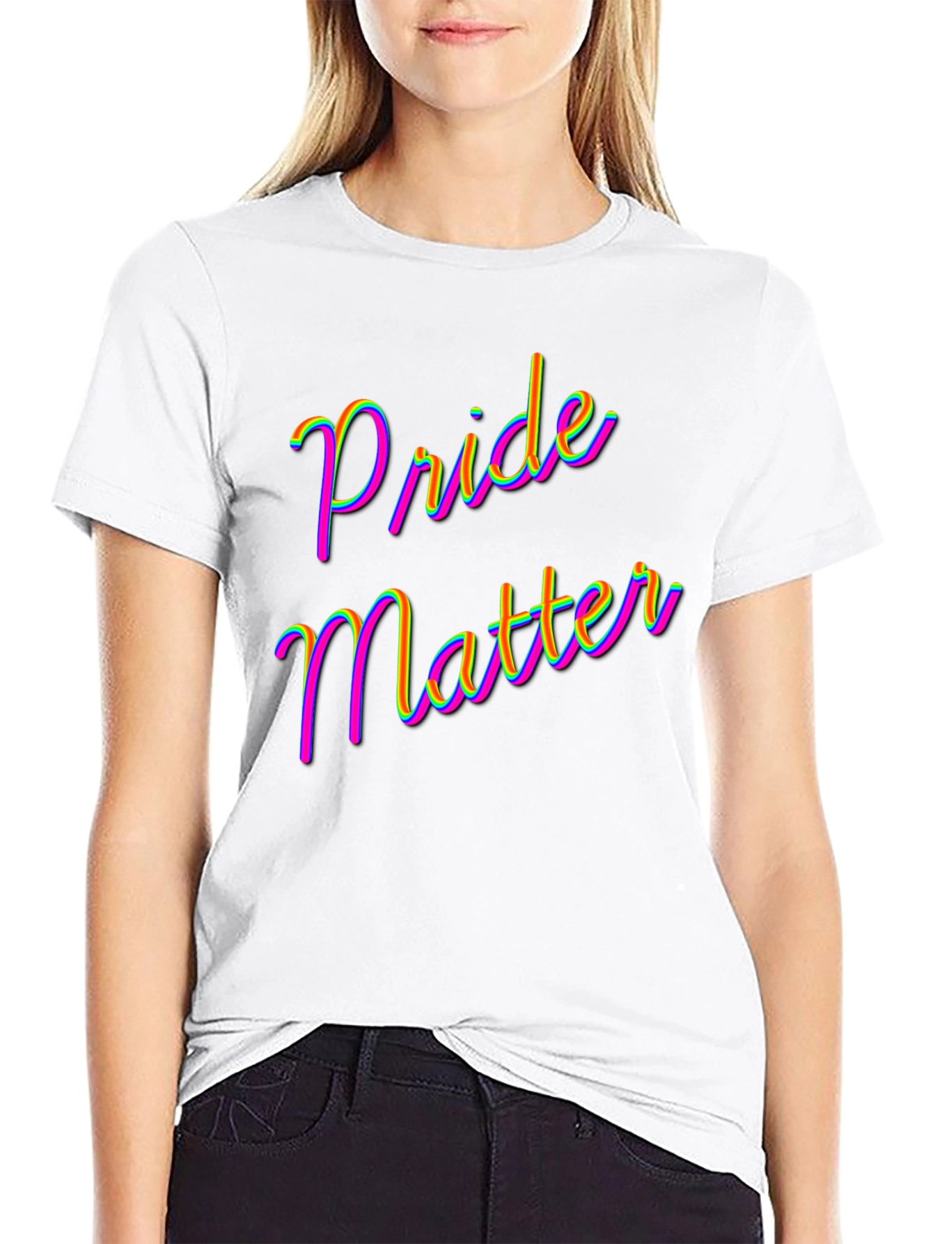 Pride Matter T-Shirt - Rainbow Text Tee