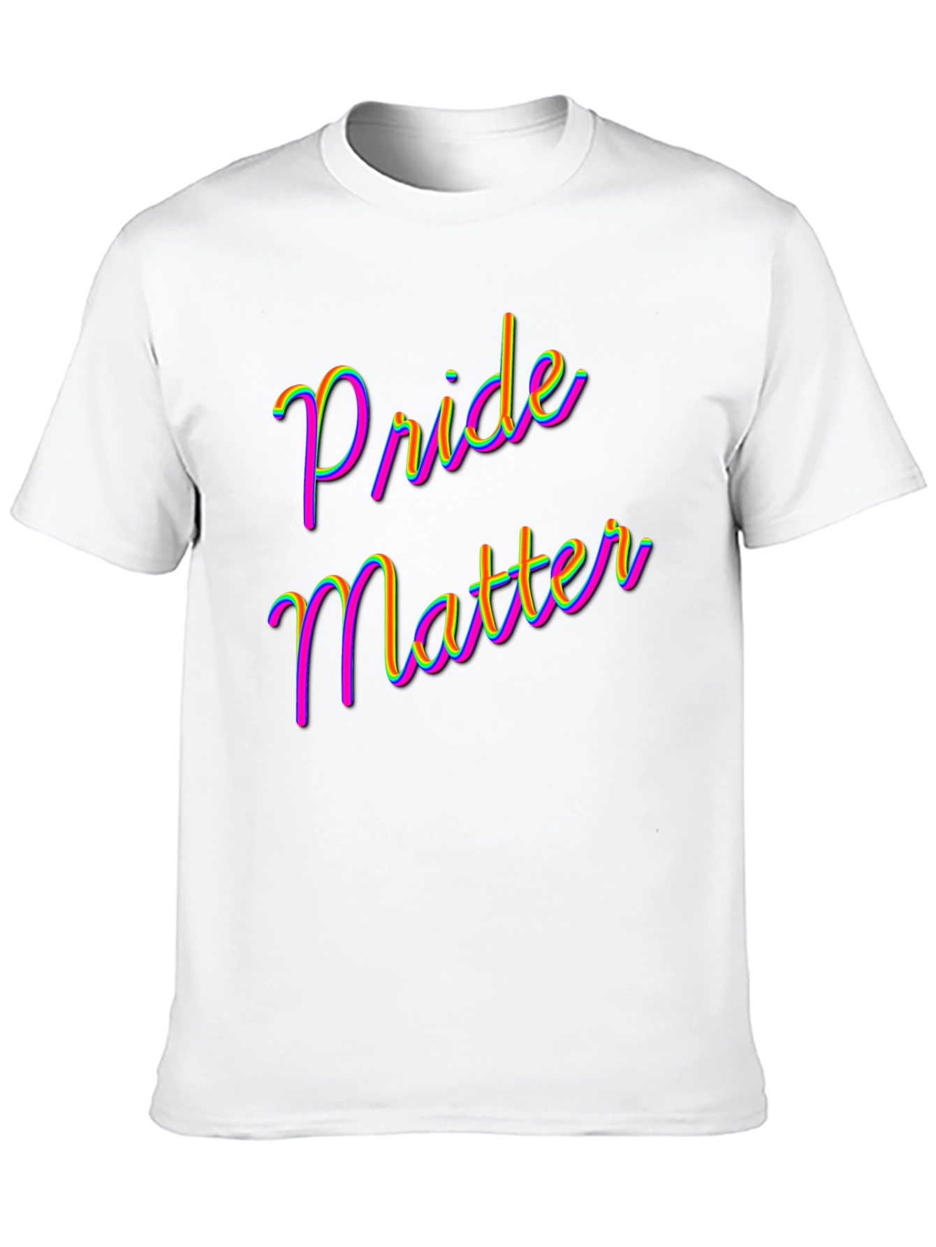 Pride Matter T-Shirt - Rainbow Text Tee