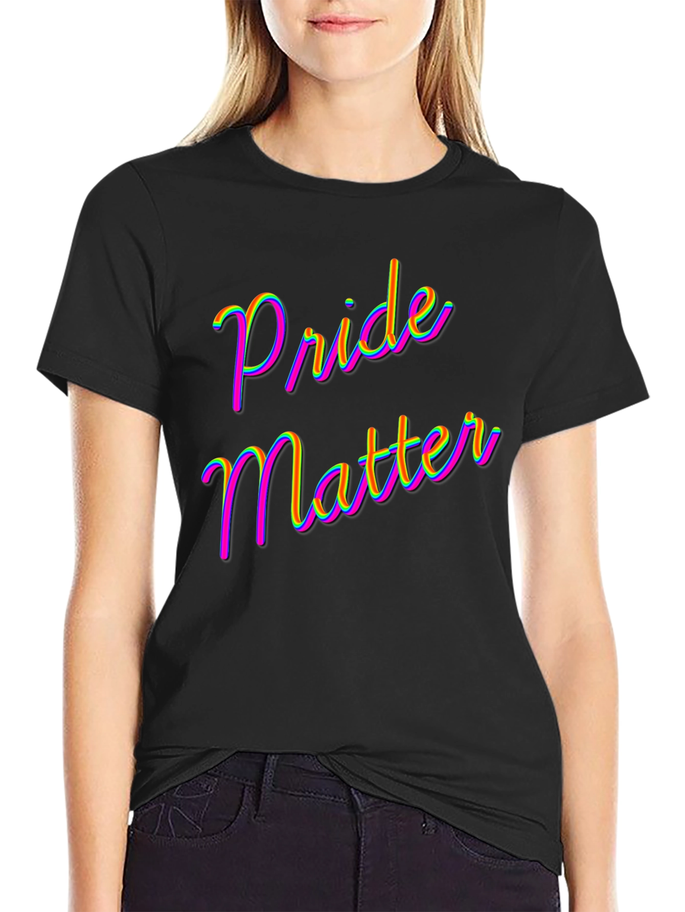 Pride Matter T-Shirt - Rainbow Text Tee