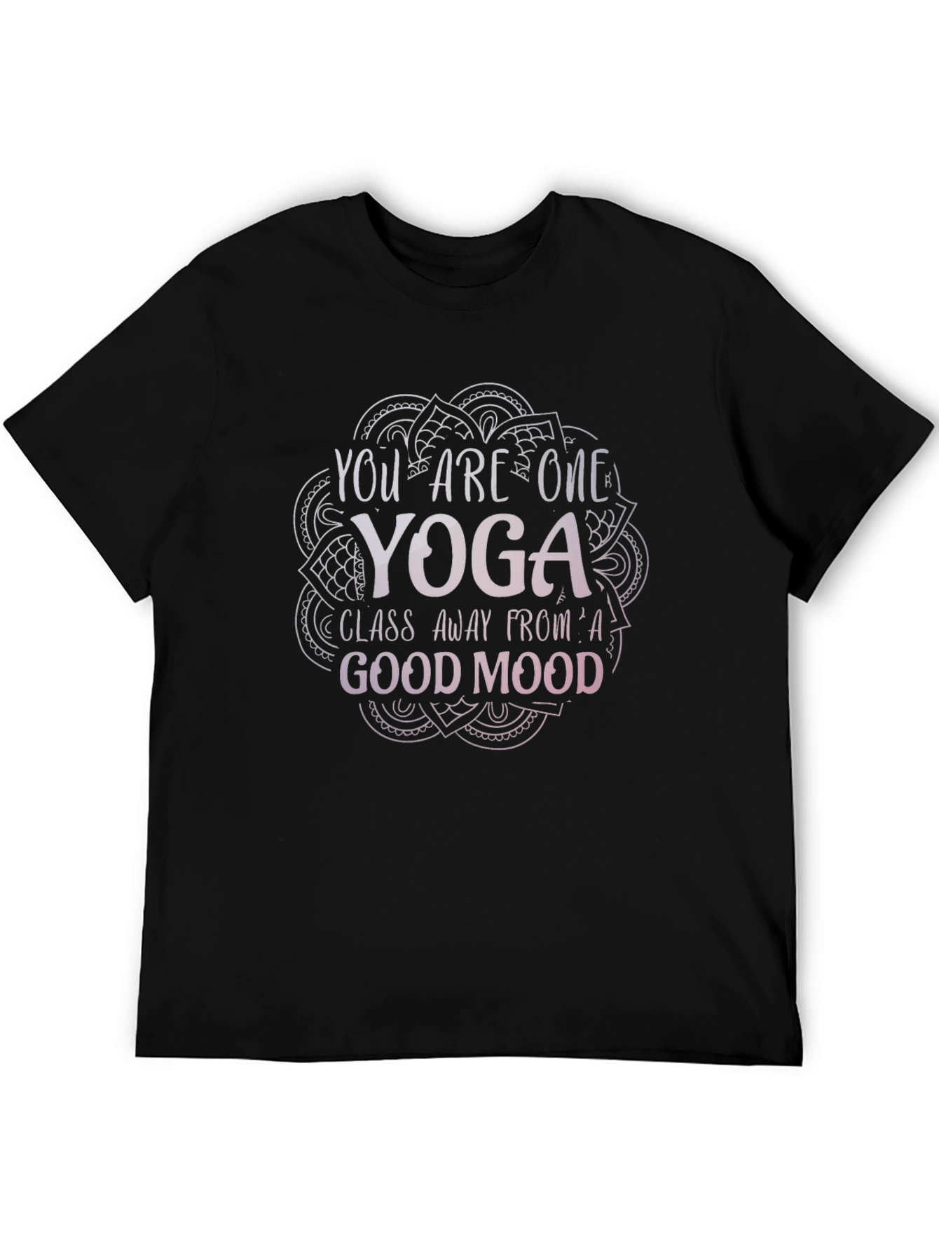 Yoga Good Mood Black Graphic T-Shirt