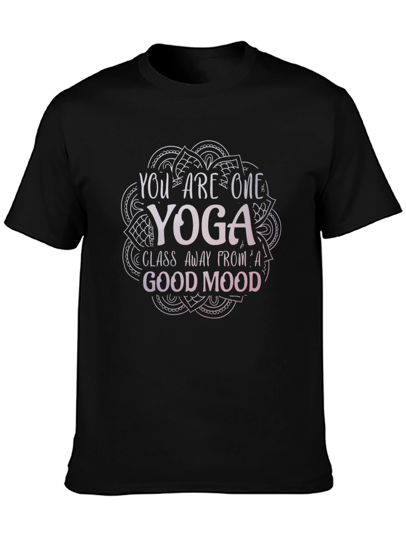 Yoga Good Mood Black Graphic T-Shirt