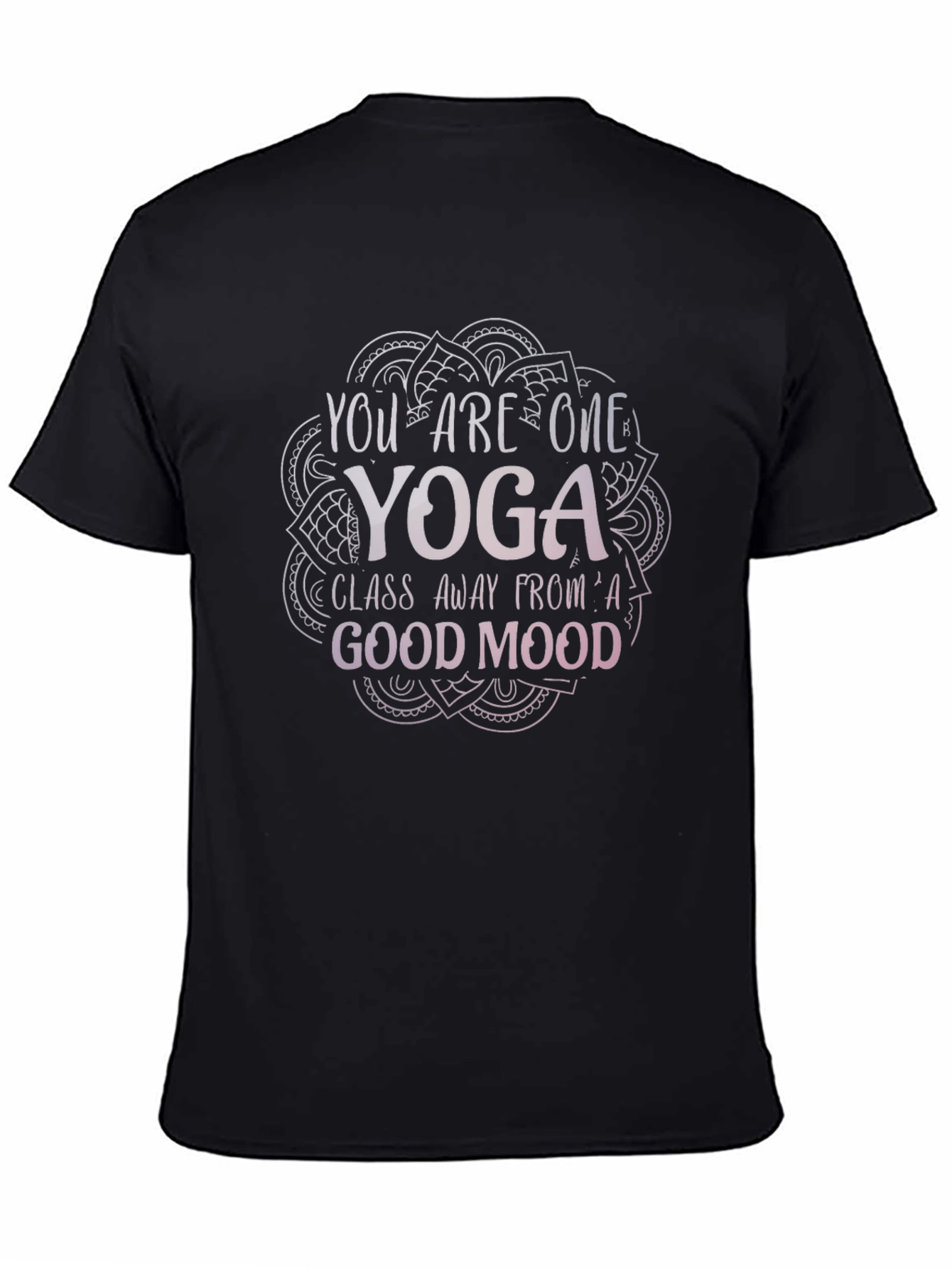 Yoga Good Mood Black Graphic T-Shirt
