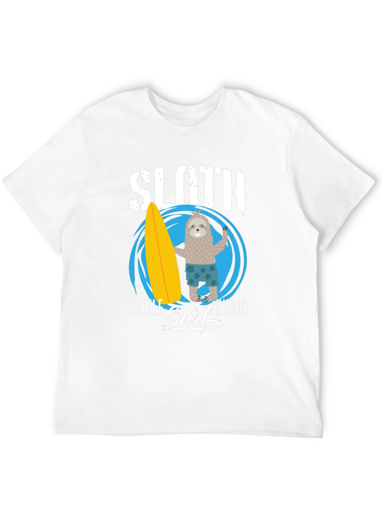 Sloth Little Surf Buddy T-Shirt