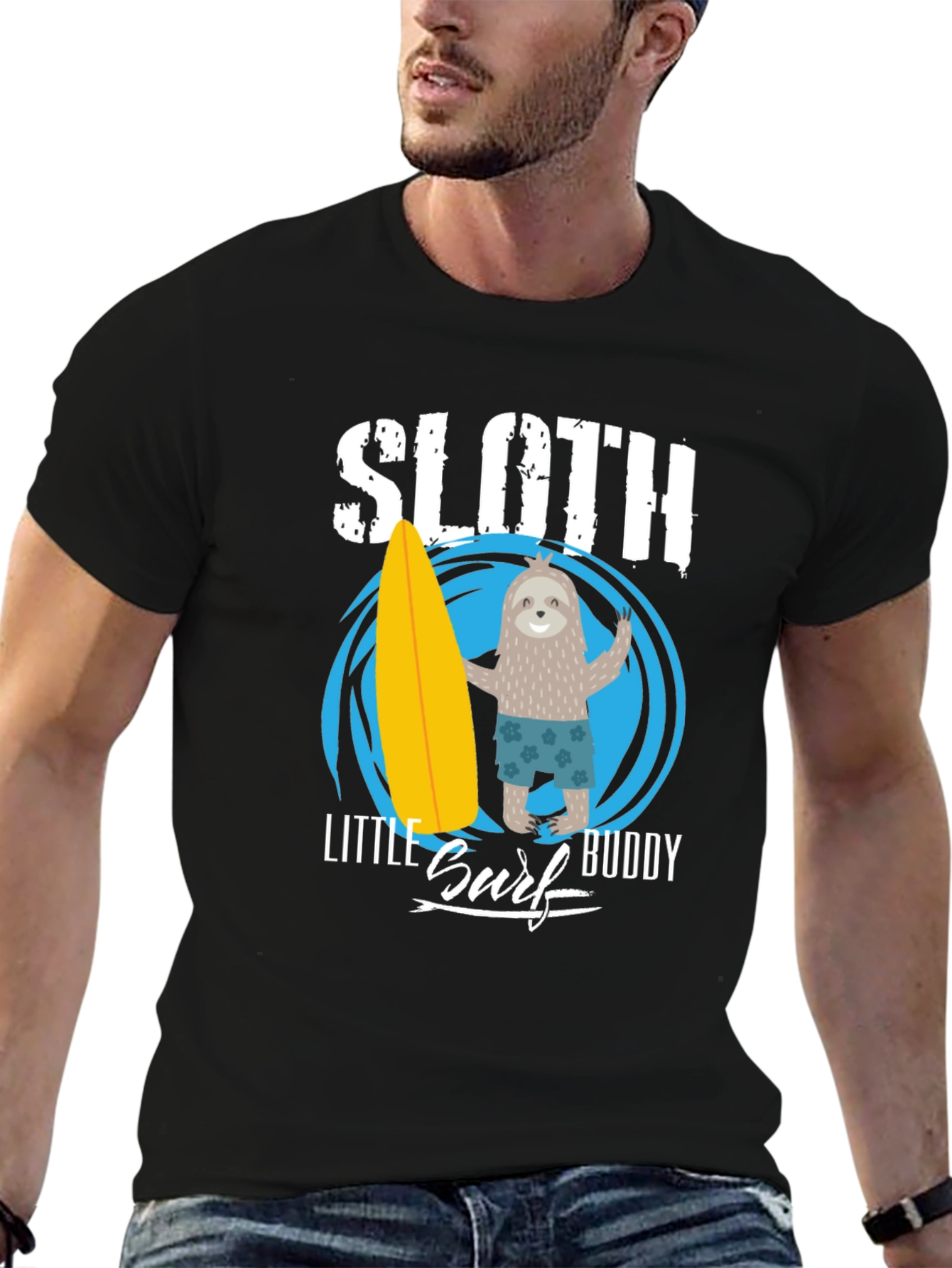 Sloth Little Surf Buddy T-Shirt