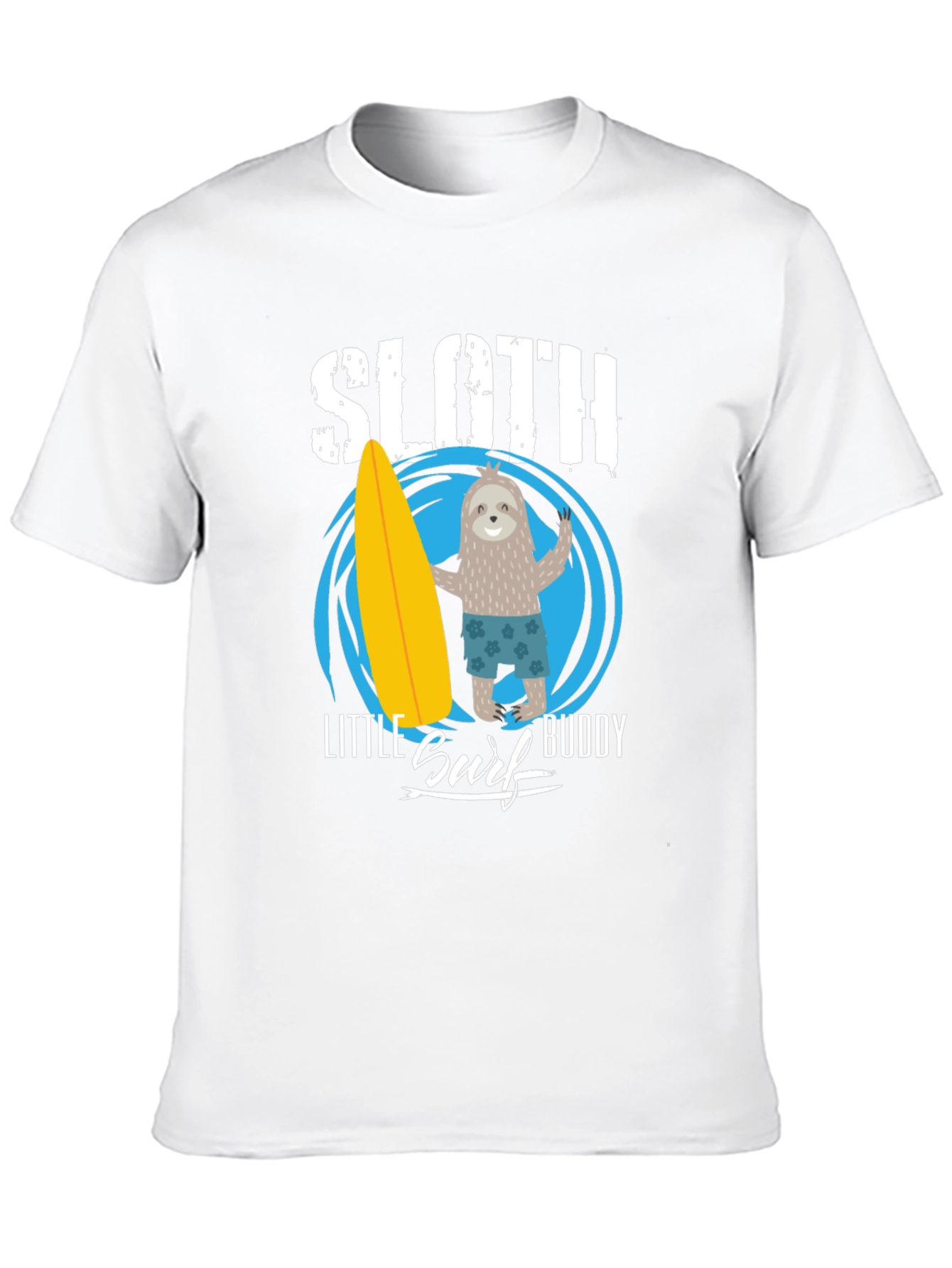 Sloth Little Surf Buddy T-Shirt