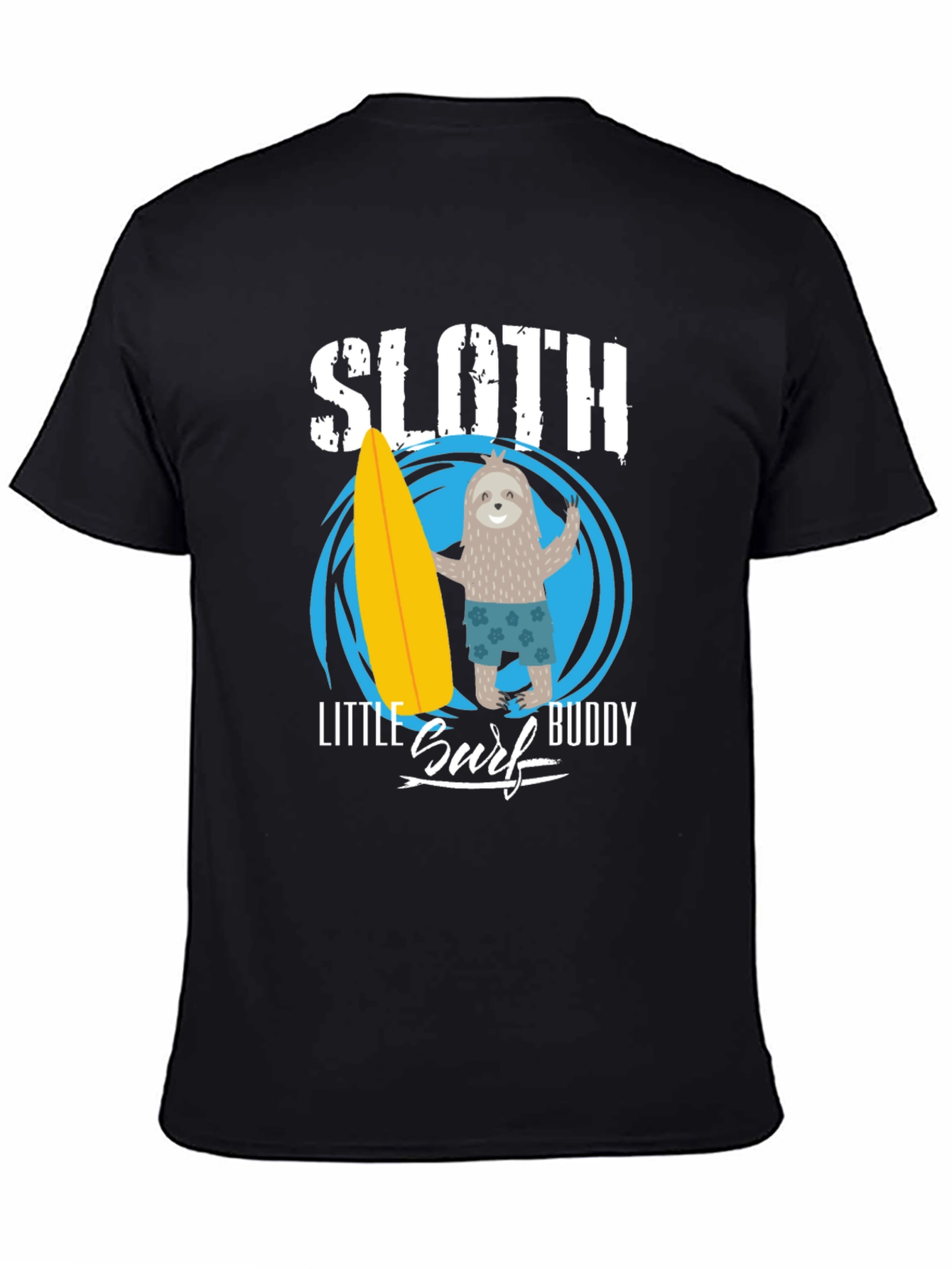 Sloth Little Surf Buddy T-Shirt