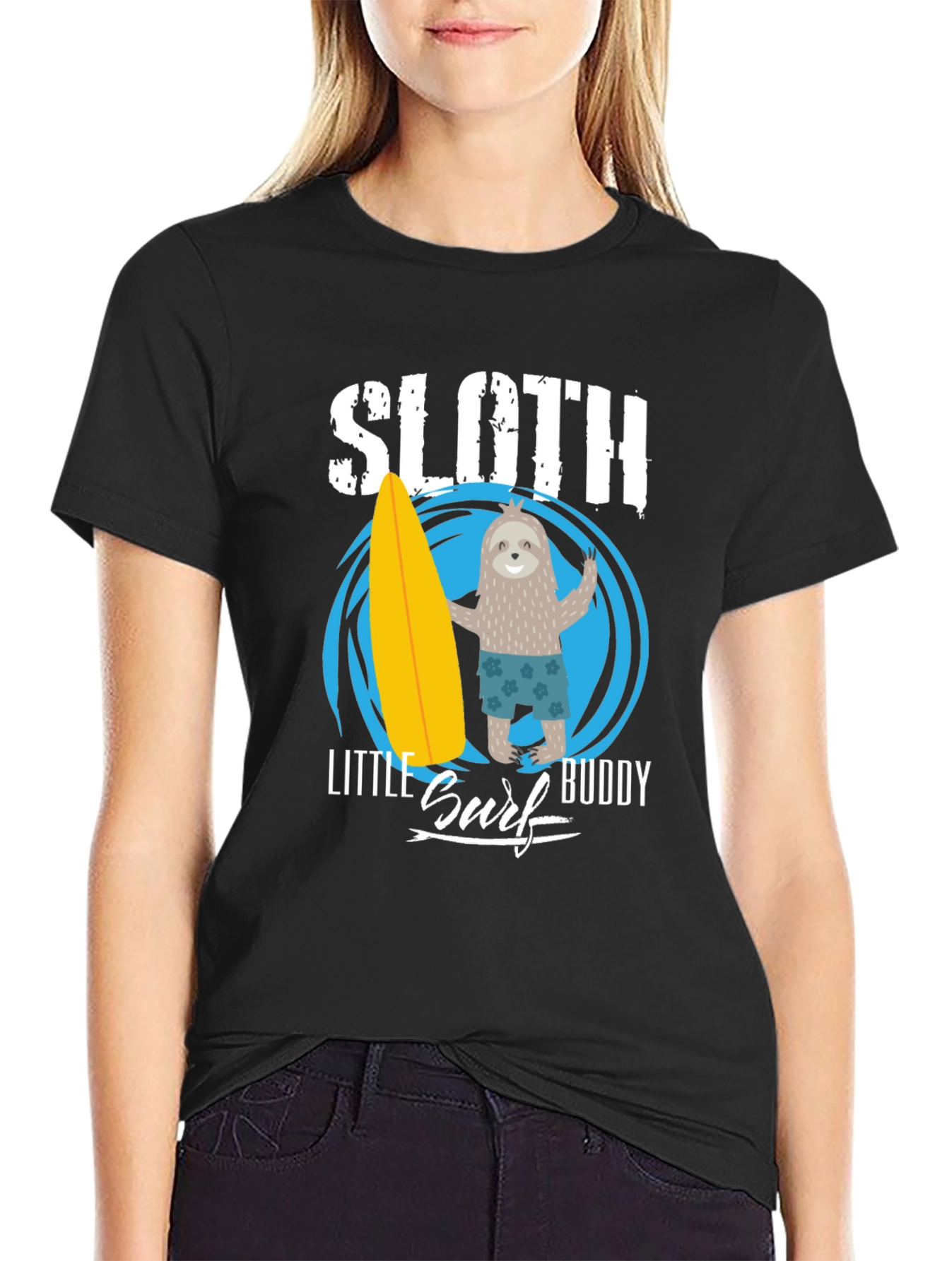 Sloth Little Surf Buddy T-Shirt