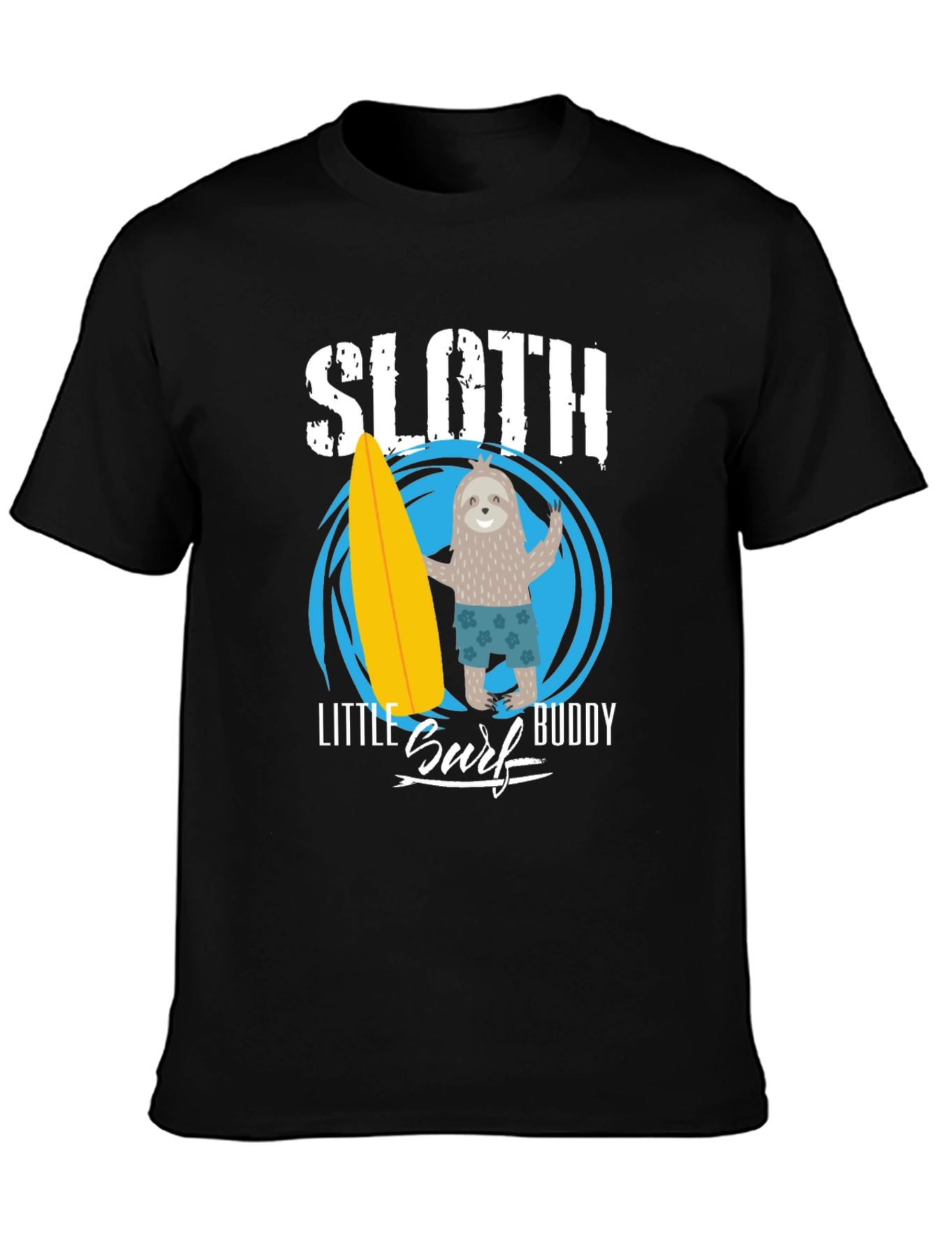 Sloth Little Surf Buddy T-Shirt