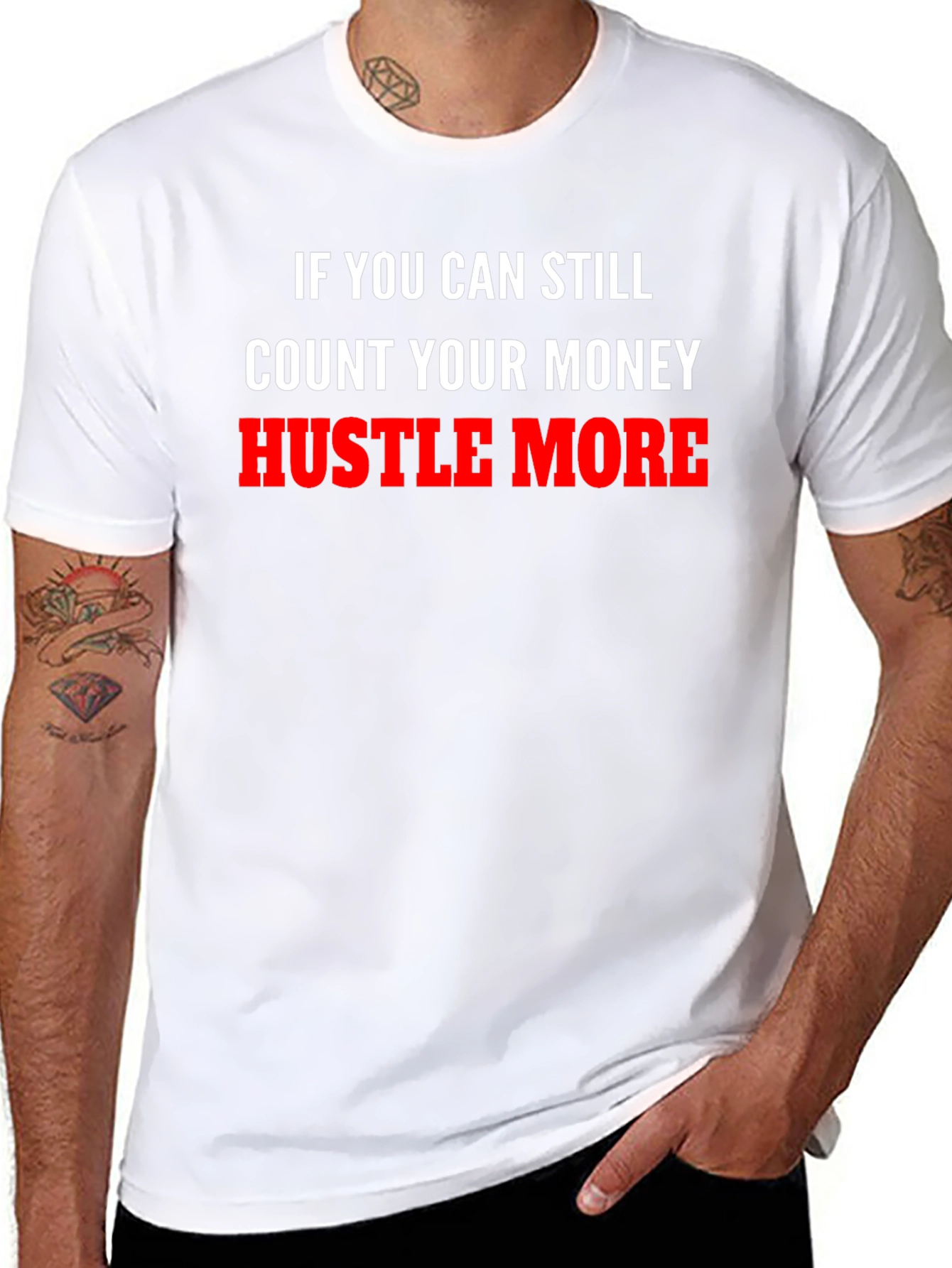 Hustle More Graphic Tee - Motivational T-Shirt