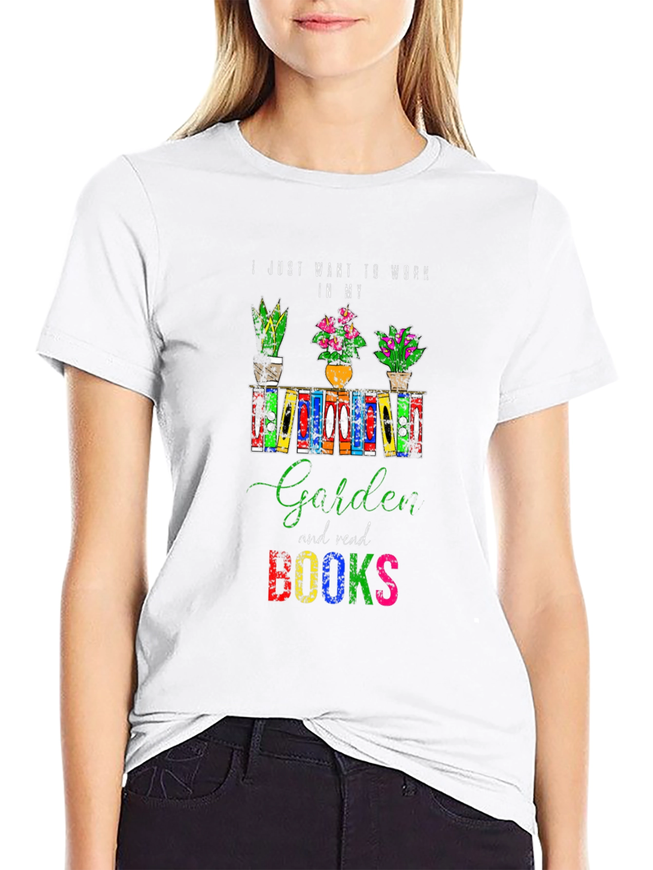 Garden and Books T-Shirt: Bookworm Gardener Tee