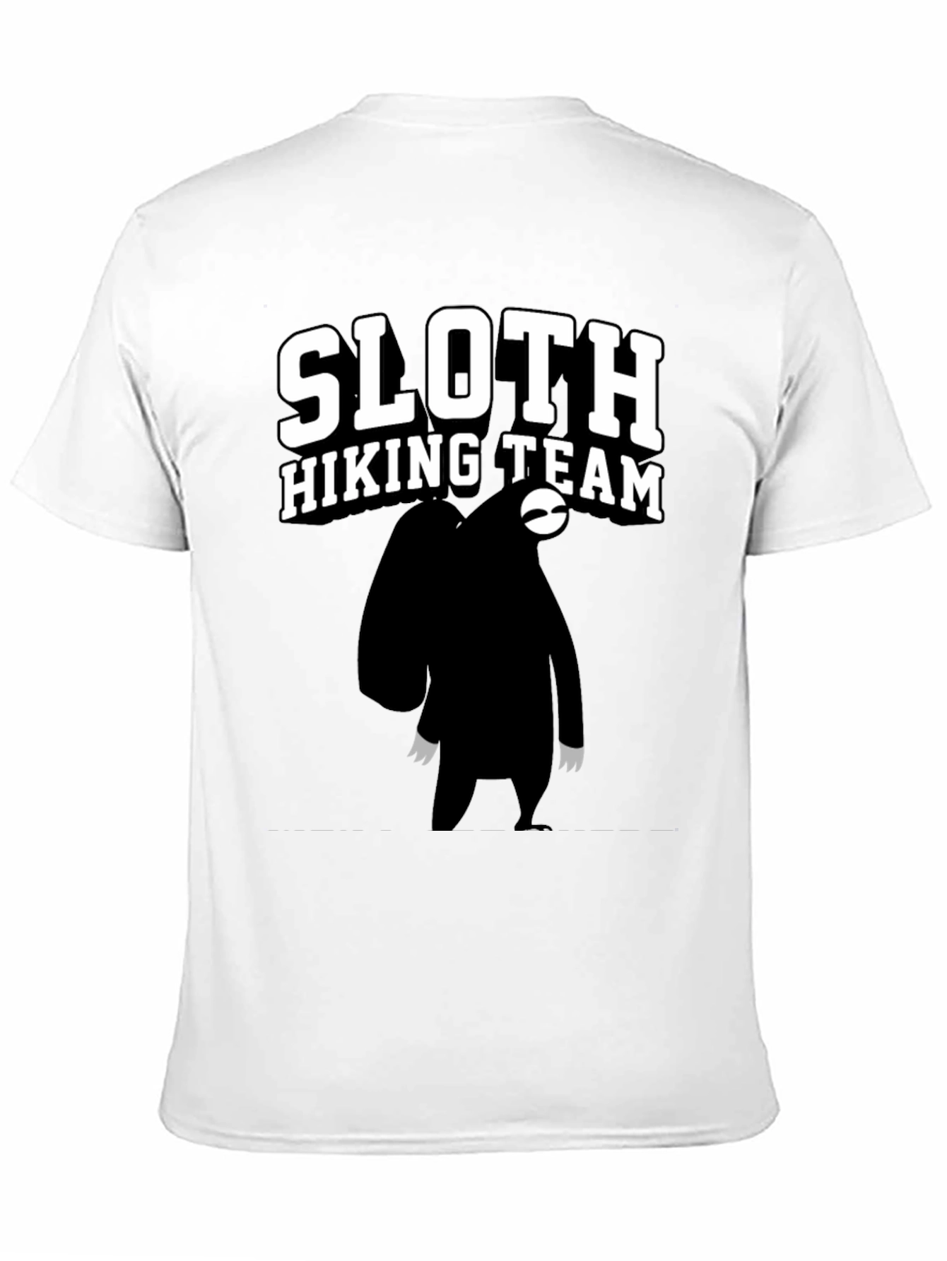 Sloth Hiking Team Graphic Tee - Black Cotton T-Shirt