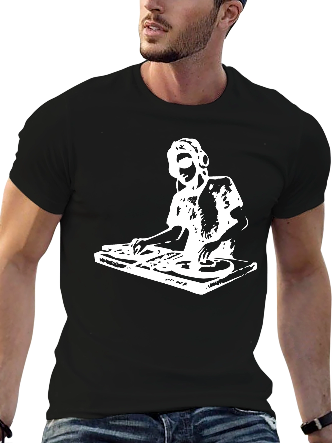 DJ Graphic Tee - Black Cotton