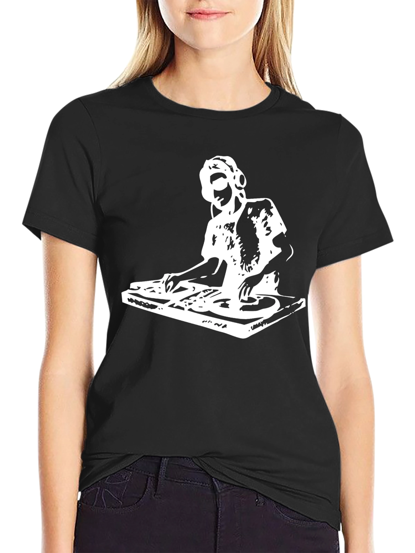 DJ Graphic Tee - Black Cotton