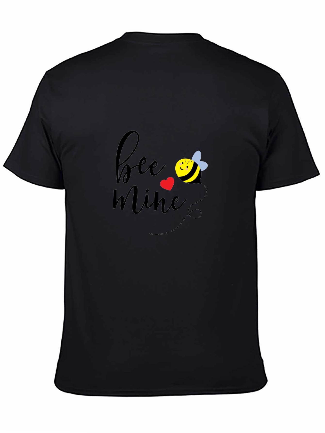 Bee Mine Valentines Day Black T-Shirt