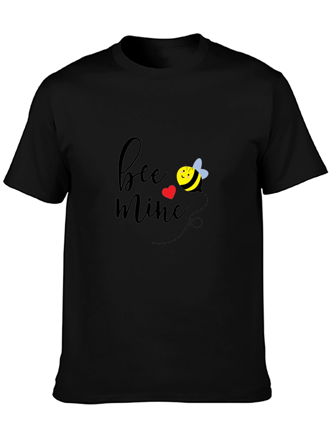 Bee Mine Valentines Day Black T-Shirt