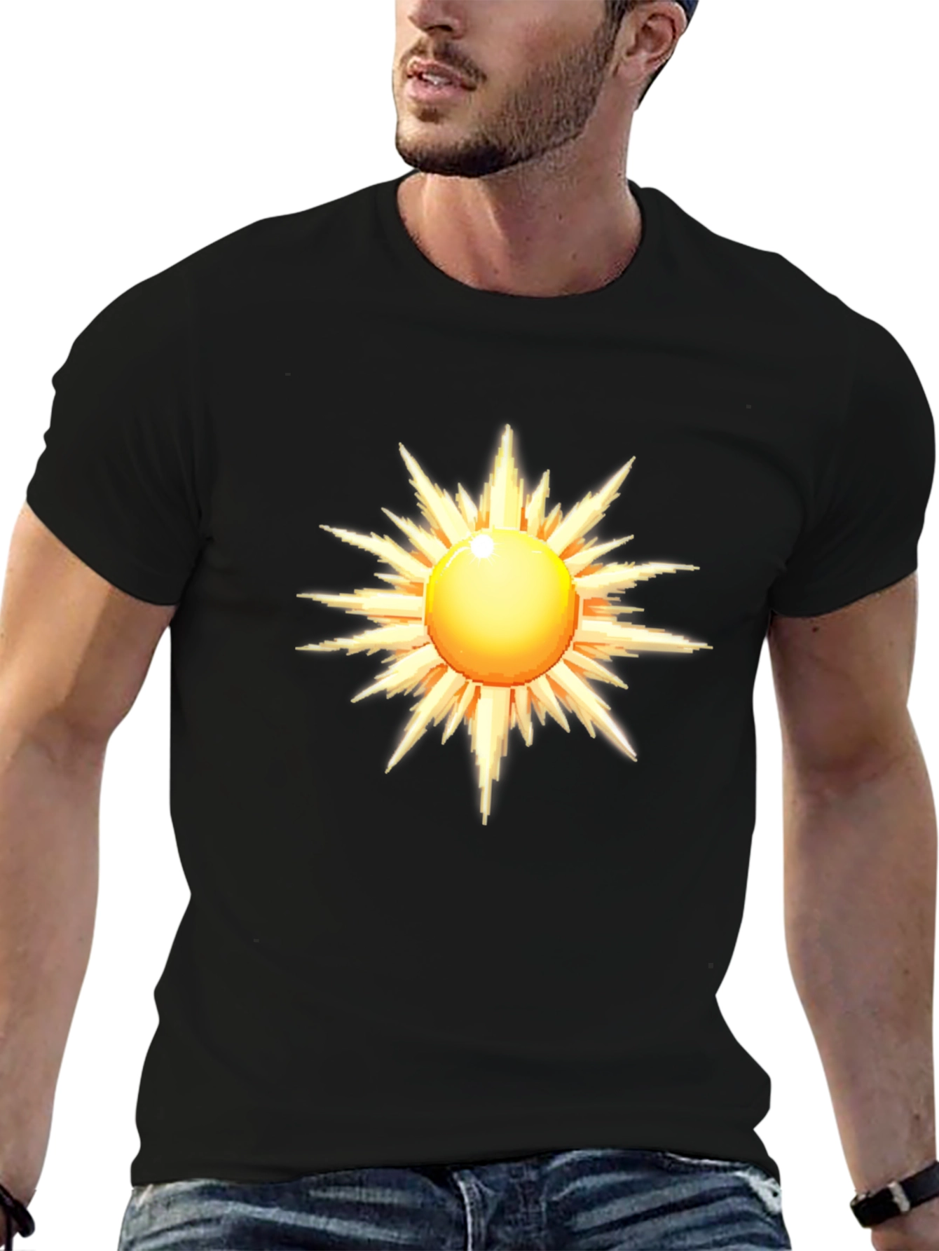 Radiant Sun Graphic Black T-Shirt