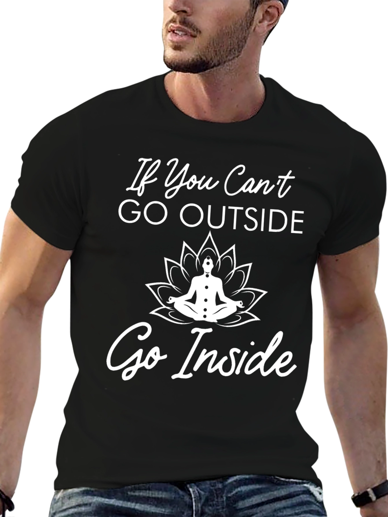 Meditate Inside T-Shirt - Yoga Lotus Tee