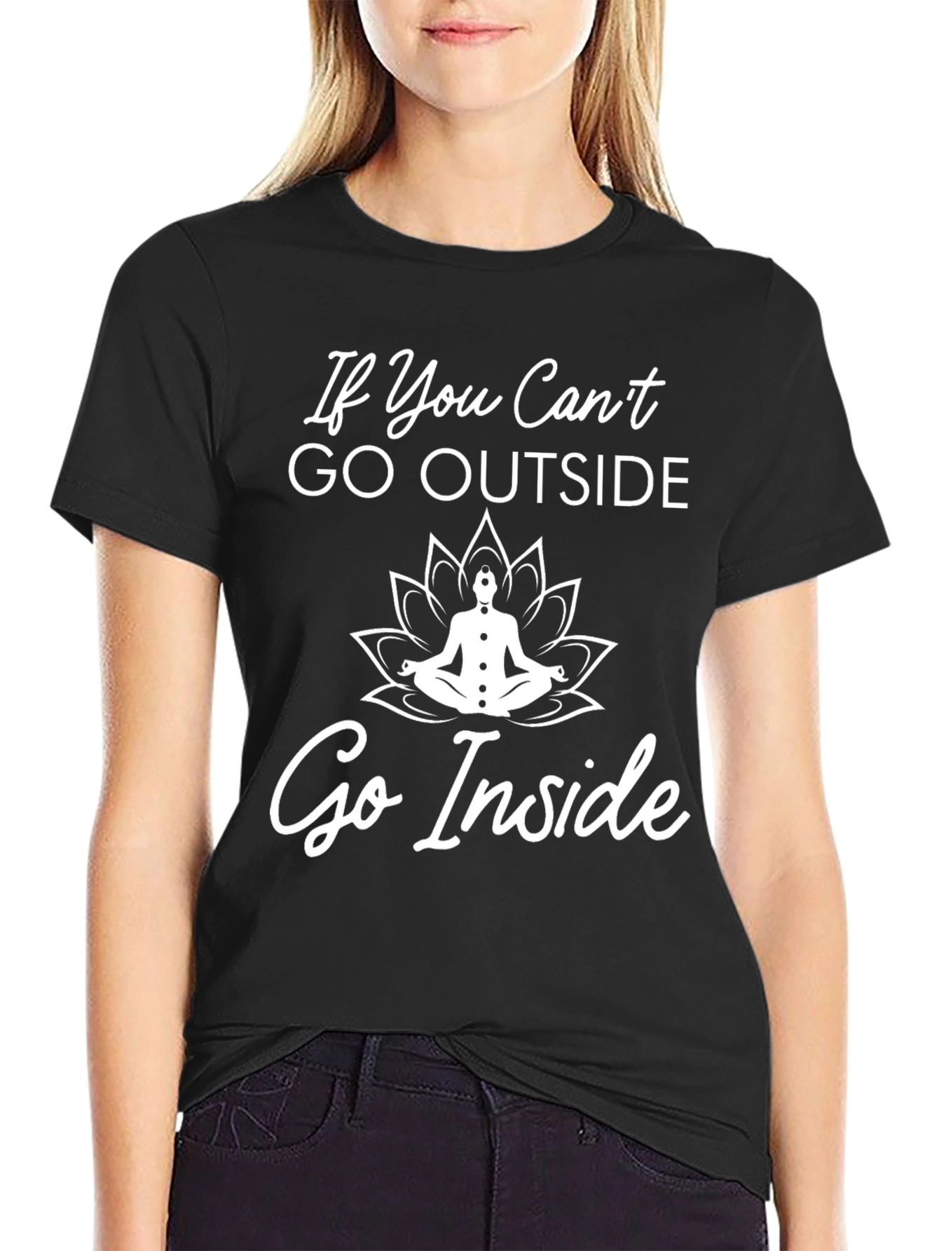 Meditate Inside T-Shirt - Yoga Lotus Tee