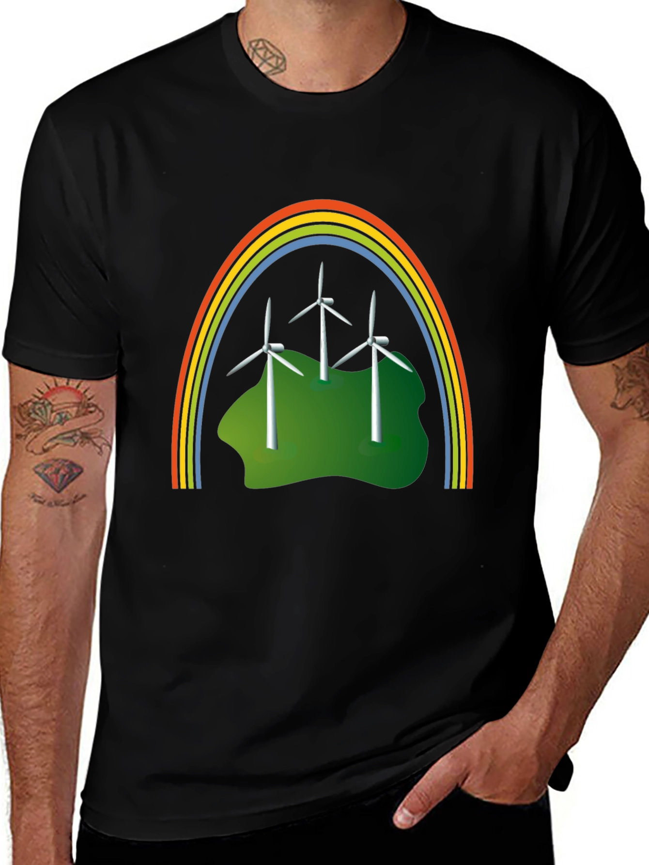 Eco Rainbow Windmills Graphic Tee