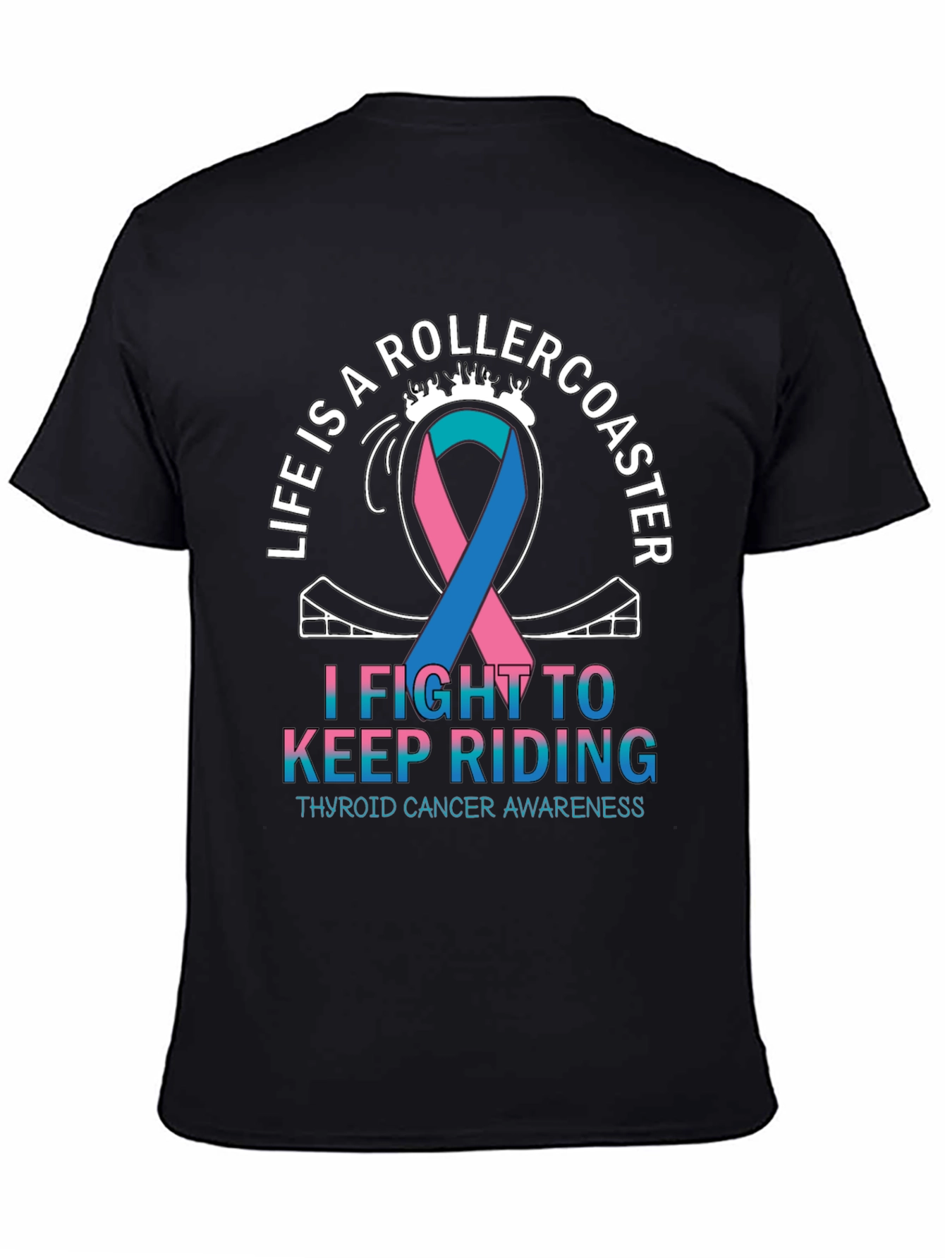 Thyroid Cancer Awareness Rollercoaster T-Shirt