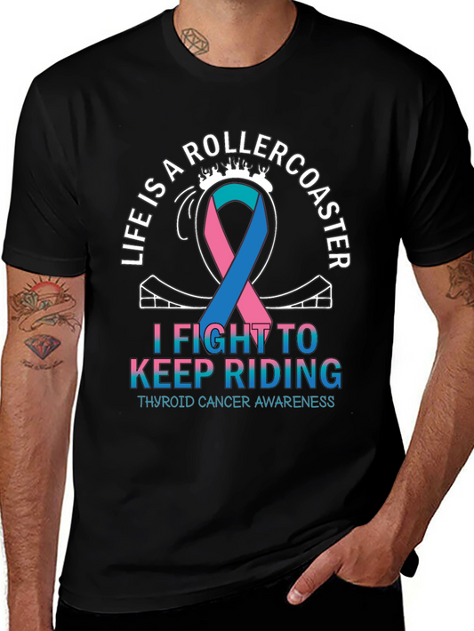 Thyroid Cancer Awareness Rollercoaster T-Shirt