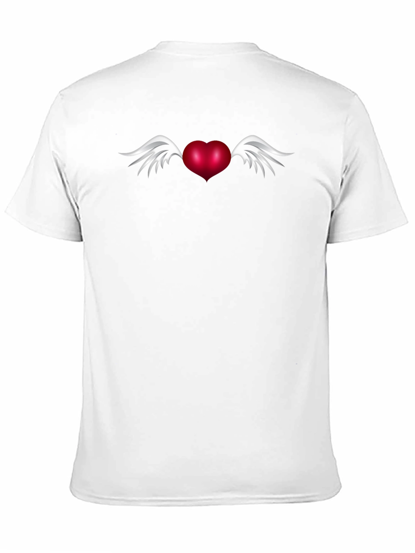 Winged Heart Graphic Tee - Black Cotton Blend Shirt
