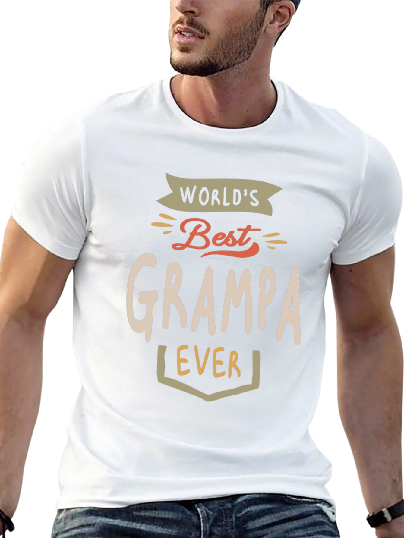 Worlds Best Grampa Ever Black T-Shirt