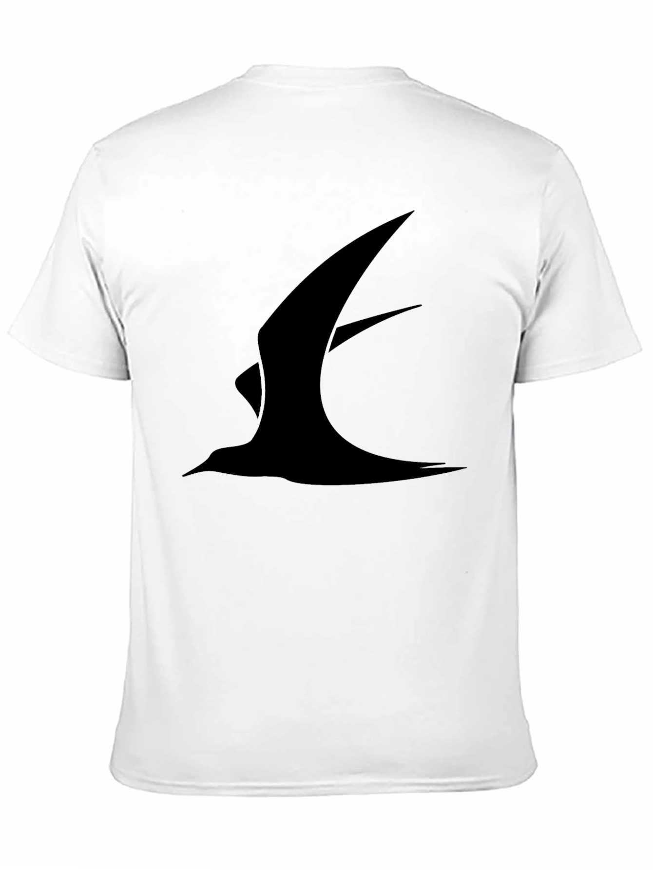 Mens Black T-Shirt with Abstract Bird Design