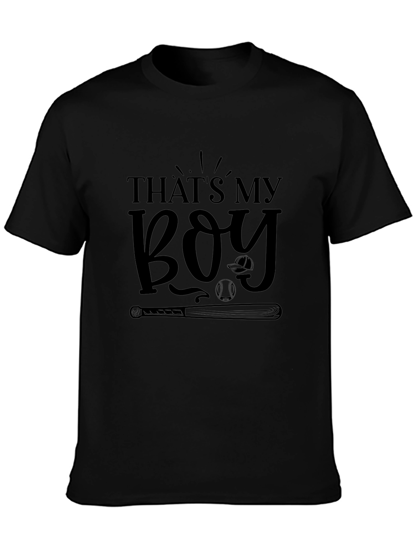 Thats My Boy Baseball Graphic Tee - Black