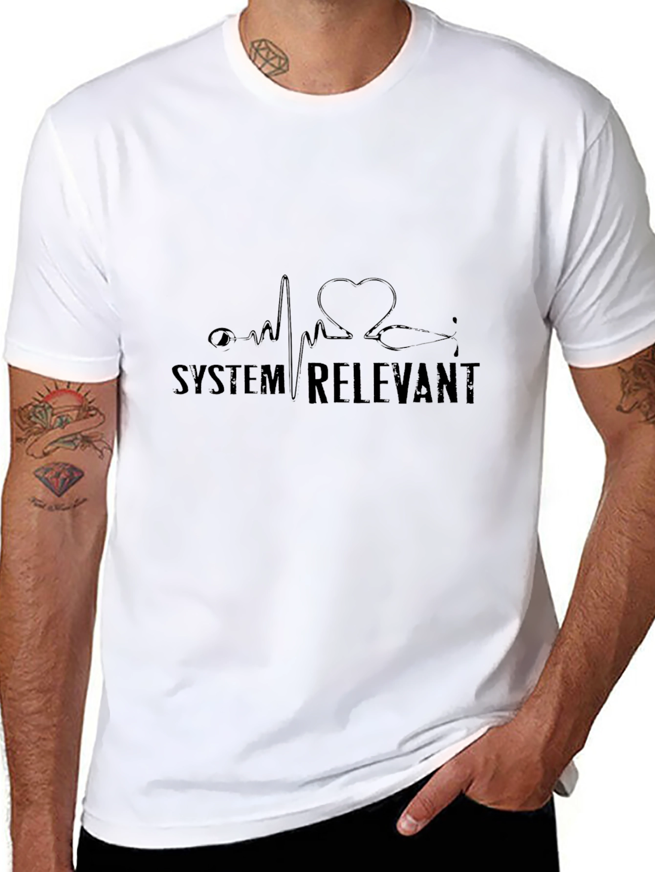 System Relevant Tee - Medical Heartbeat Design