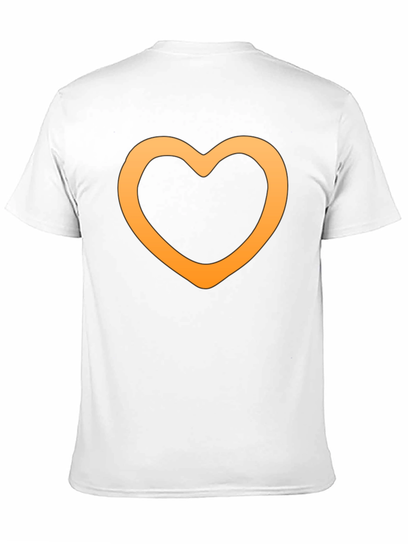 Heart Outline Graphic Tee - Stylish Black T-Shirt