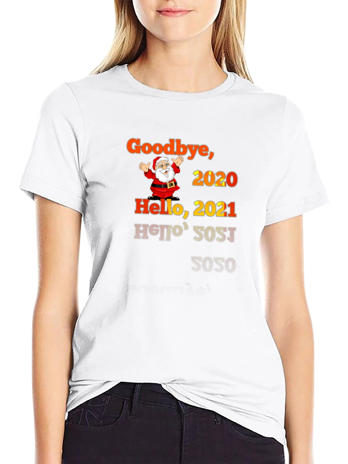 Goodbye 2020 Hello 2021 Santa T-Shirt