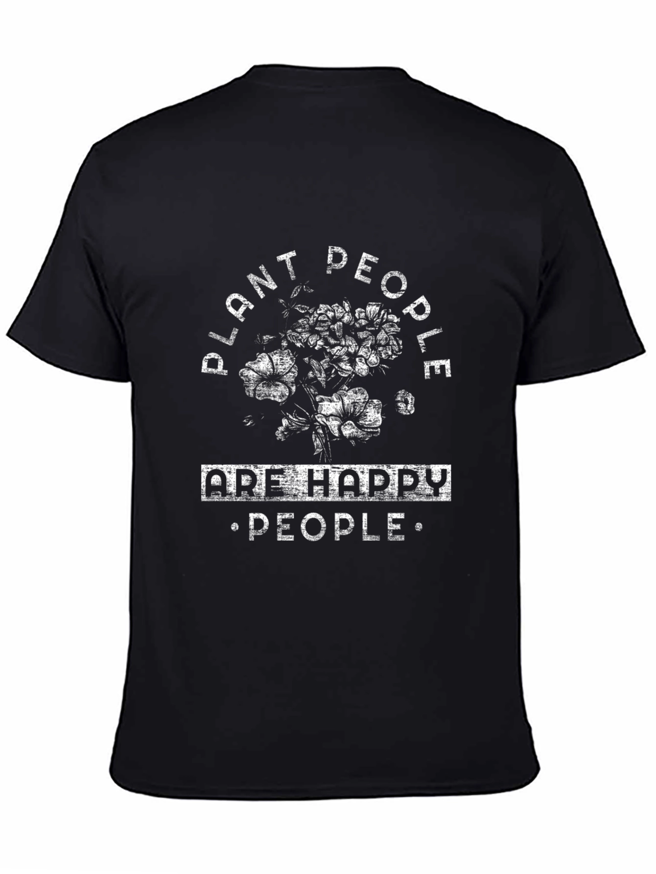 Plant People Are Happy People T-Shirt - Black