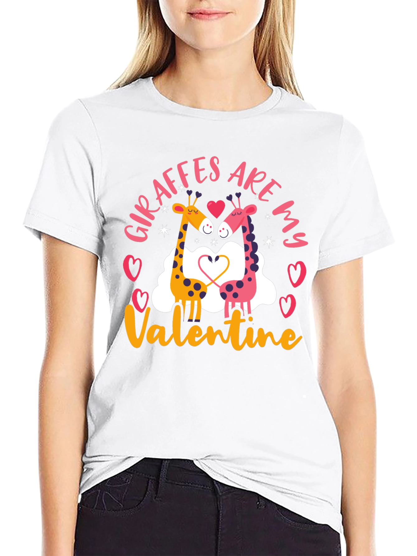 Giraffe Valentines Day T-Shirt