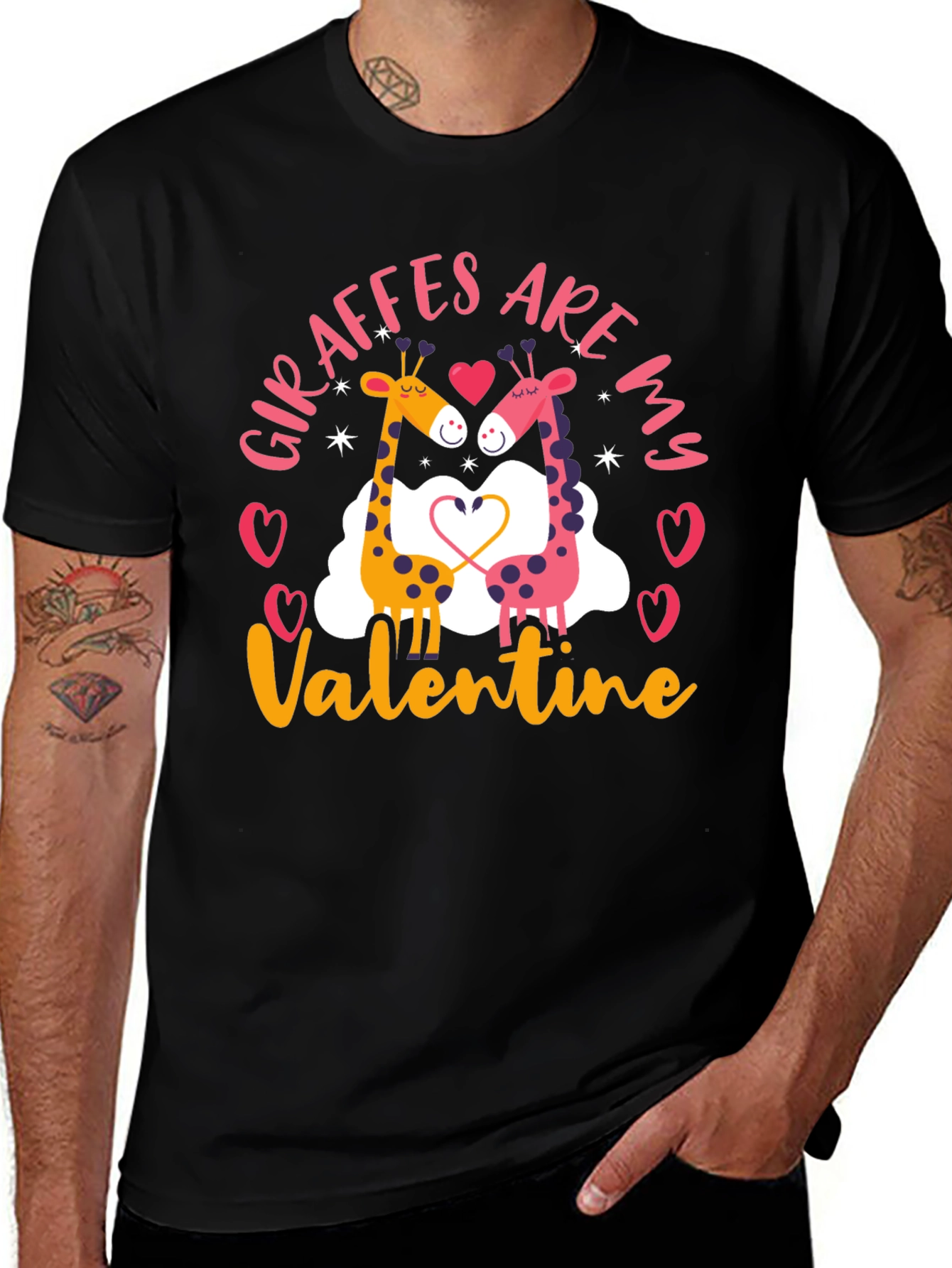 Giraffe Valentines Day T-Shirt