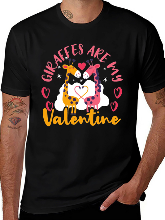 Giraffe Valentines Day T-Shirt
