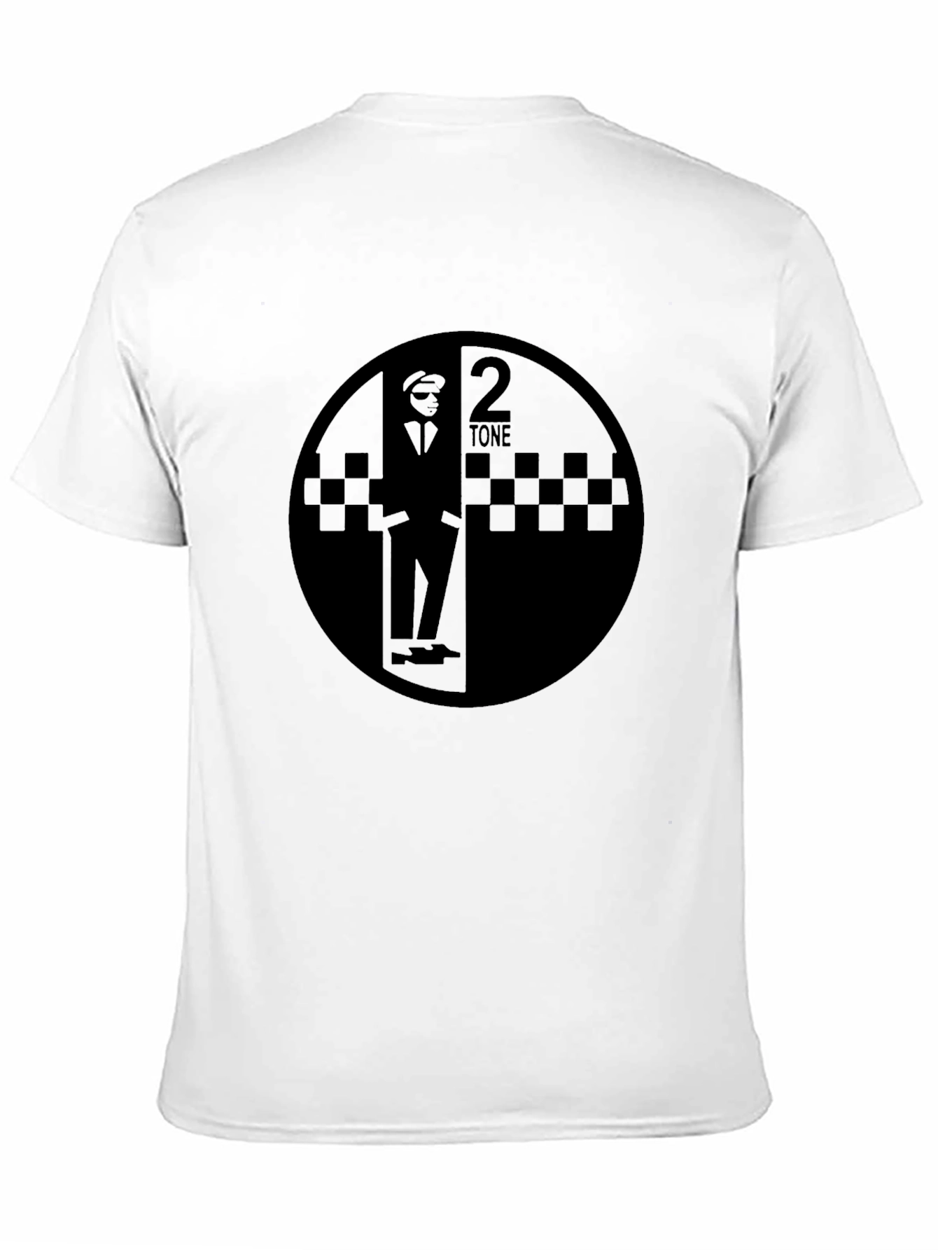 2 Tone Graphic T-Shirt - Black Round Design